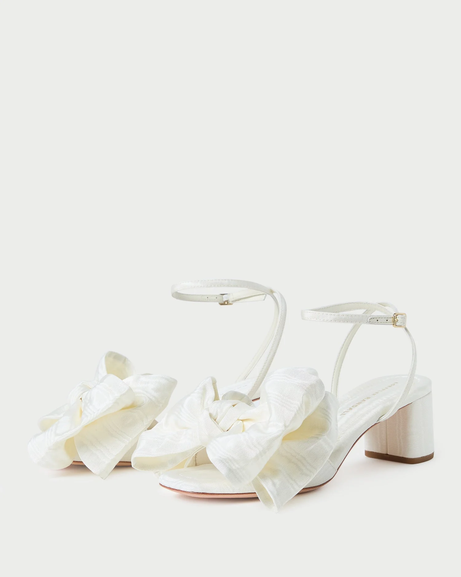 Loeffler Randall - Carmen Cream Moiré Bow Sandal - Image 5