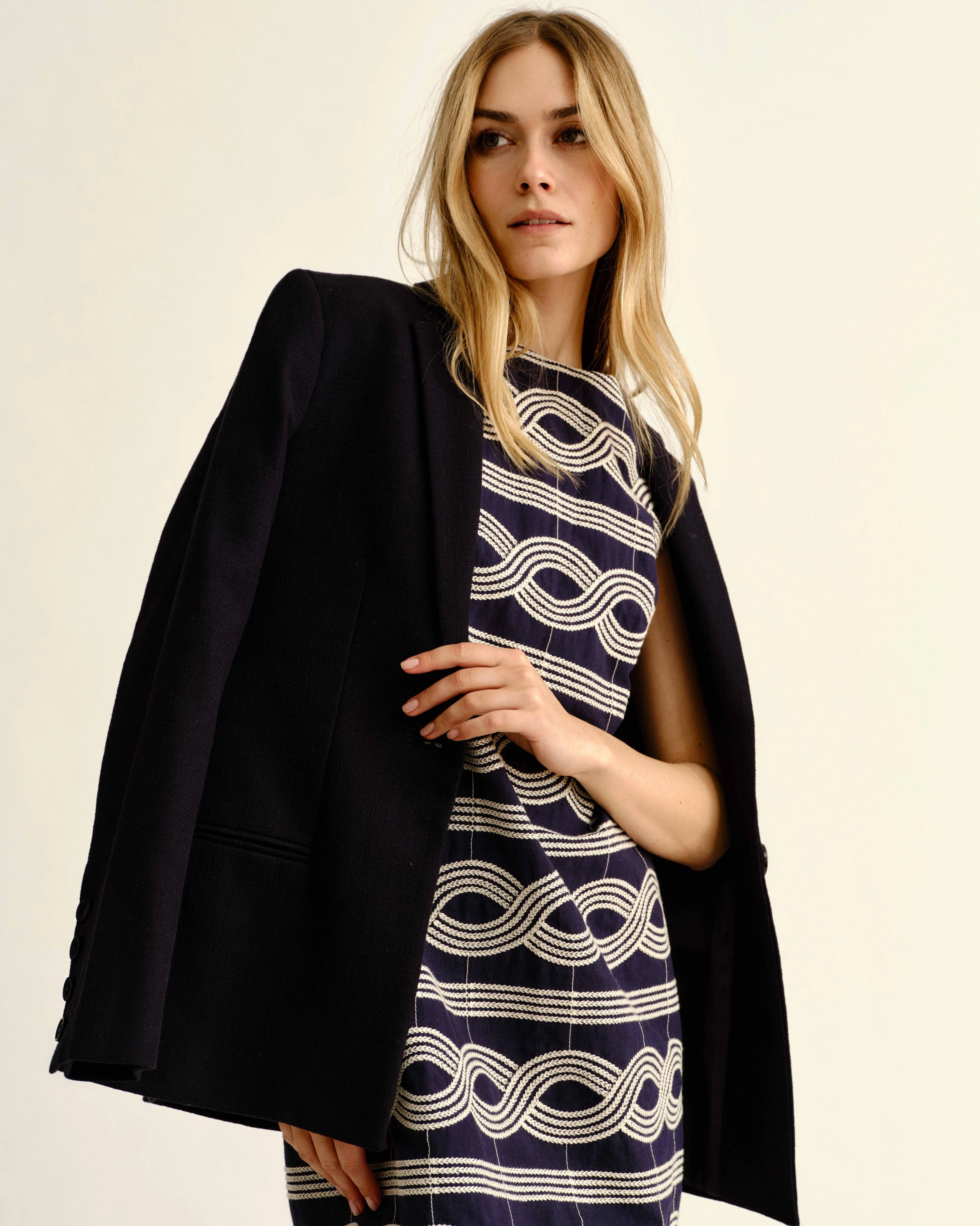 Cartolina - SU26 Annie Shift Dress - Midnight Blue - Image 5