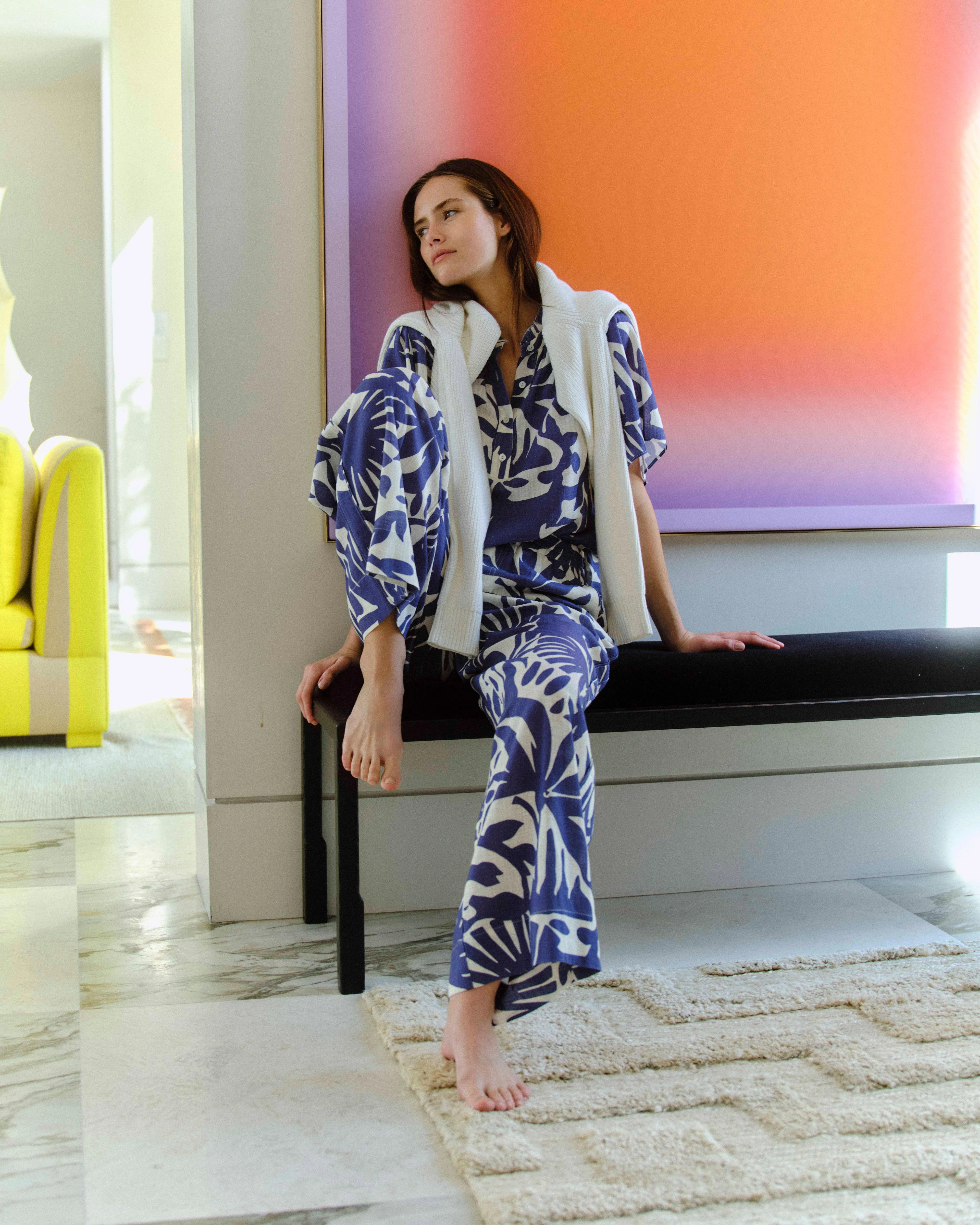 Cartolina - SU26 Emery Top - Parrish Geo Print - Coastal Indigo - Image 3