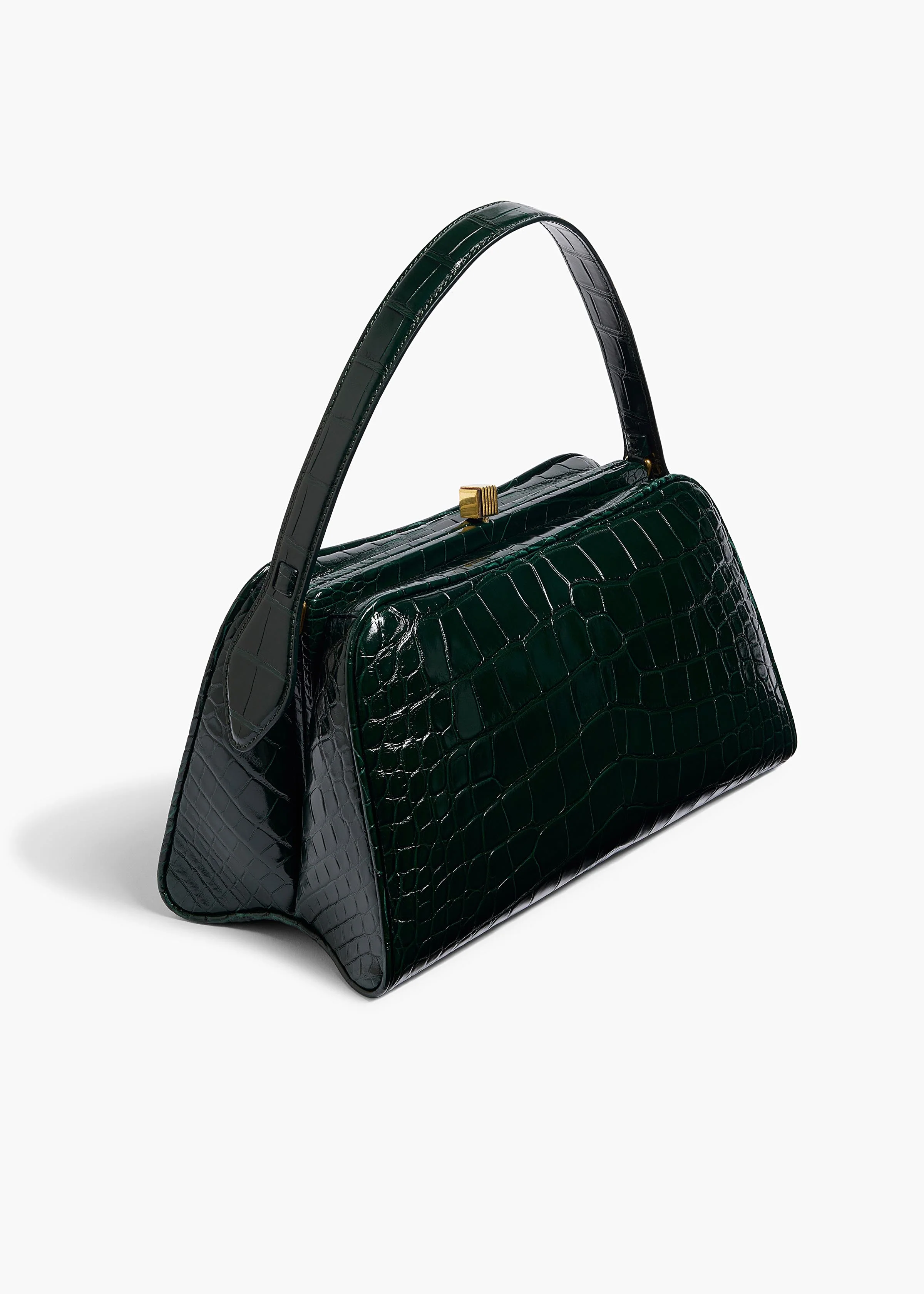 Khaite - Cate Bag in Hunter Green Alligator - Image 6