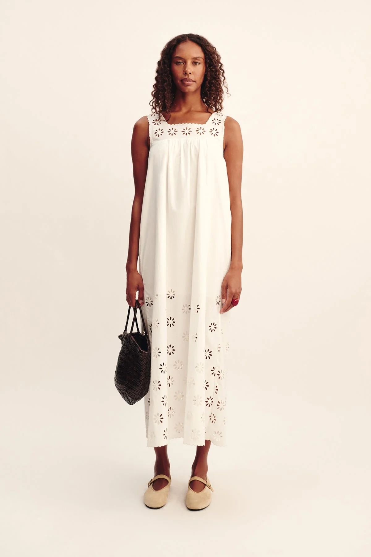 Posse - CECILIA SHIFT DRESS - VINTAGE WHITE