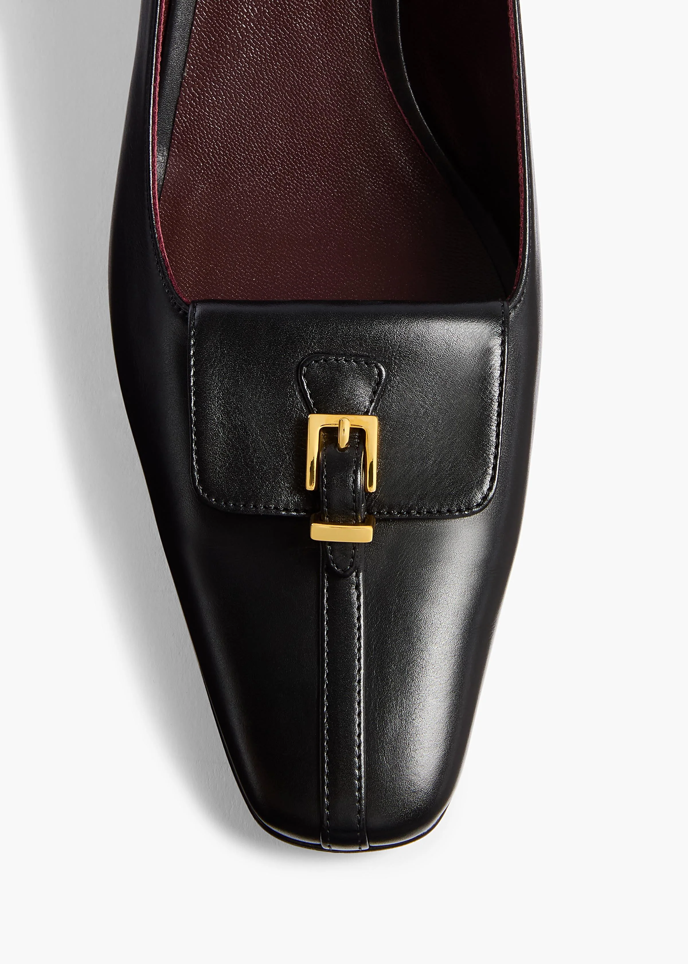 Khaite - Celia Pocket Pump in Black Vintage Calf Leather - Image 10