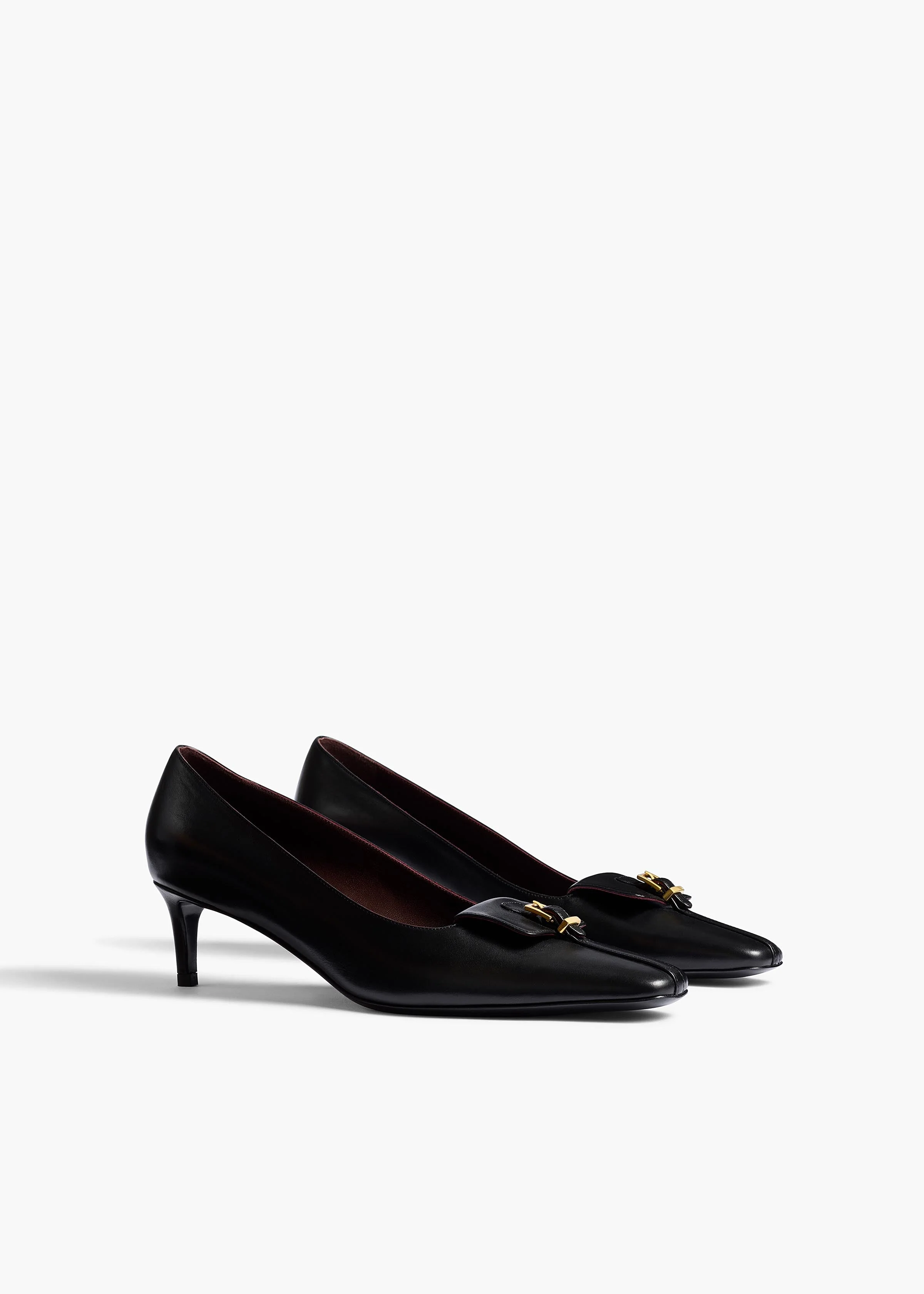 Khaite - Celia Pocket Pump in Black Vintage Calf Leather - Image 8