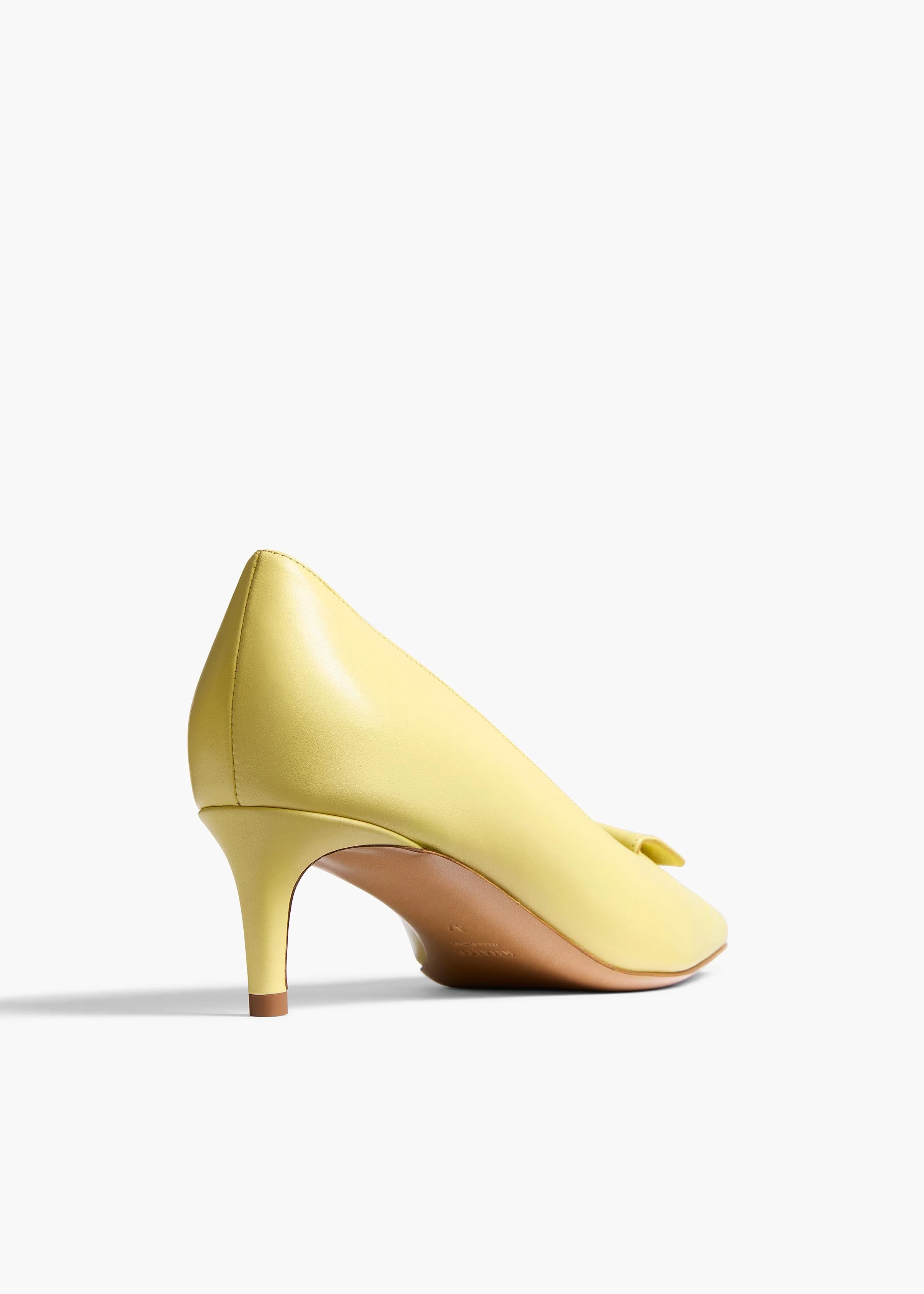 Khaite - Celia Pocket Pump in Pale Yellow Vintage Calf Leather - Image 3