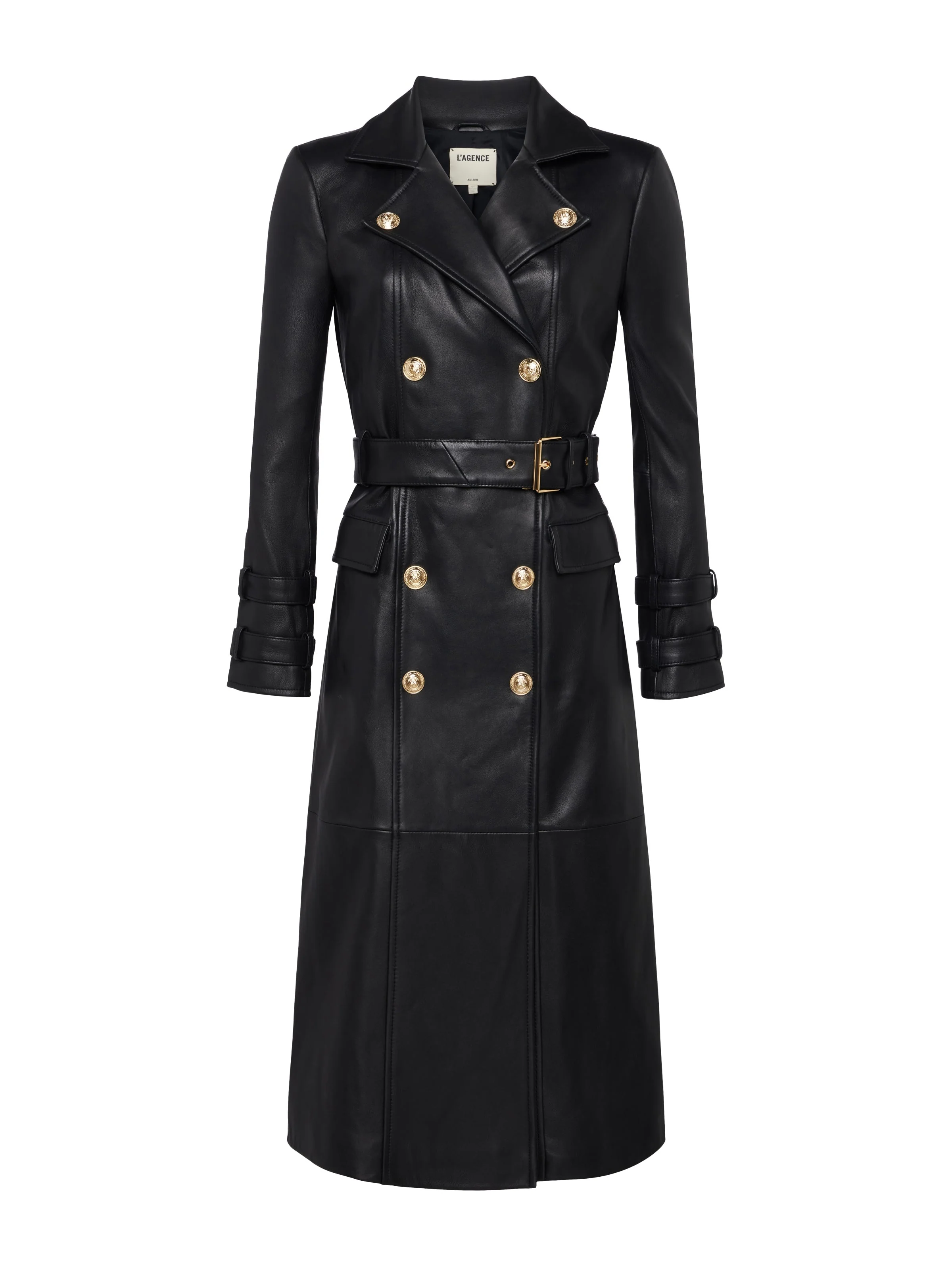 L'AGENCE - Celina Leather Trench Coat - Image 10