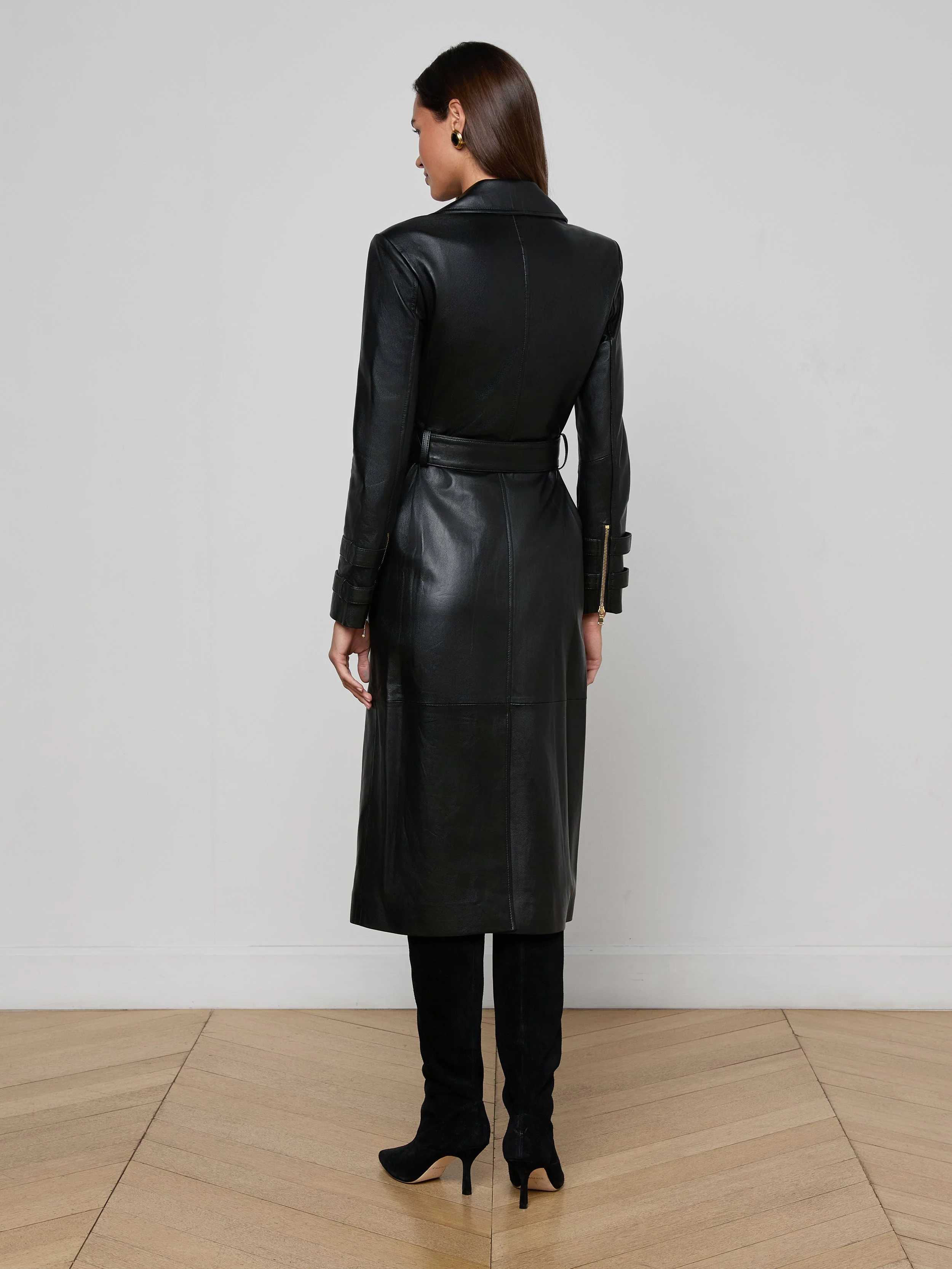 L'AGENCE - Celina Leather Trench Coat - Image 4