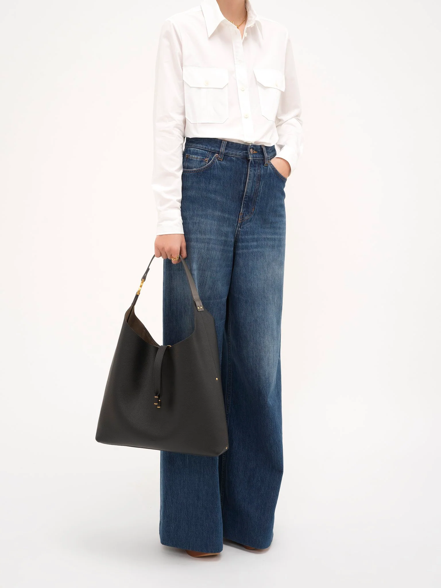 Chloé - Marcie hobo bag in grained leather - Image 4