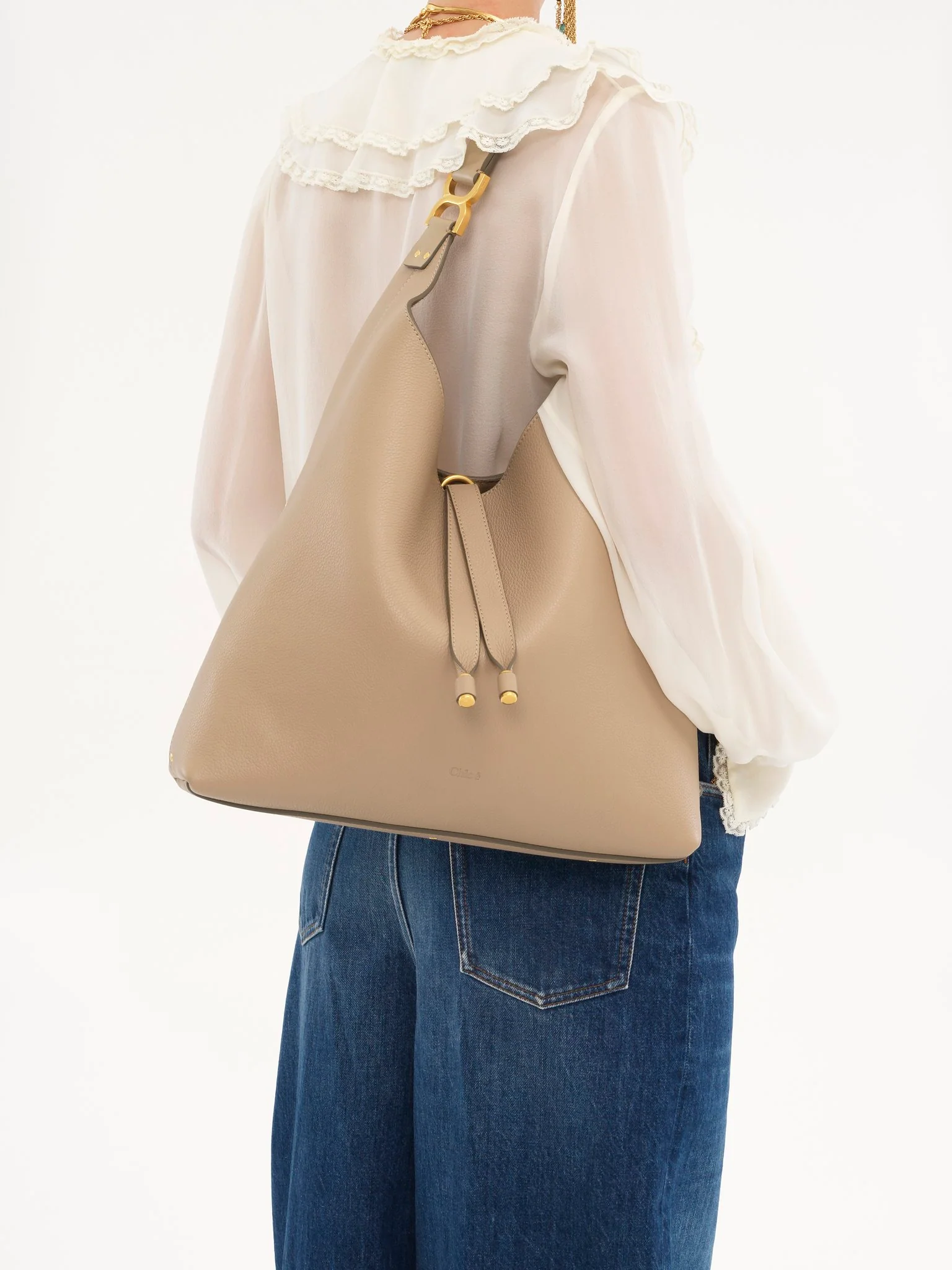 Chloé - Marcie hobo bag in grained leather - Image 4