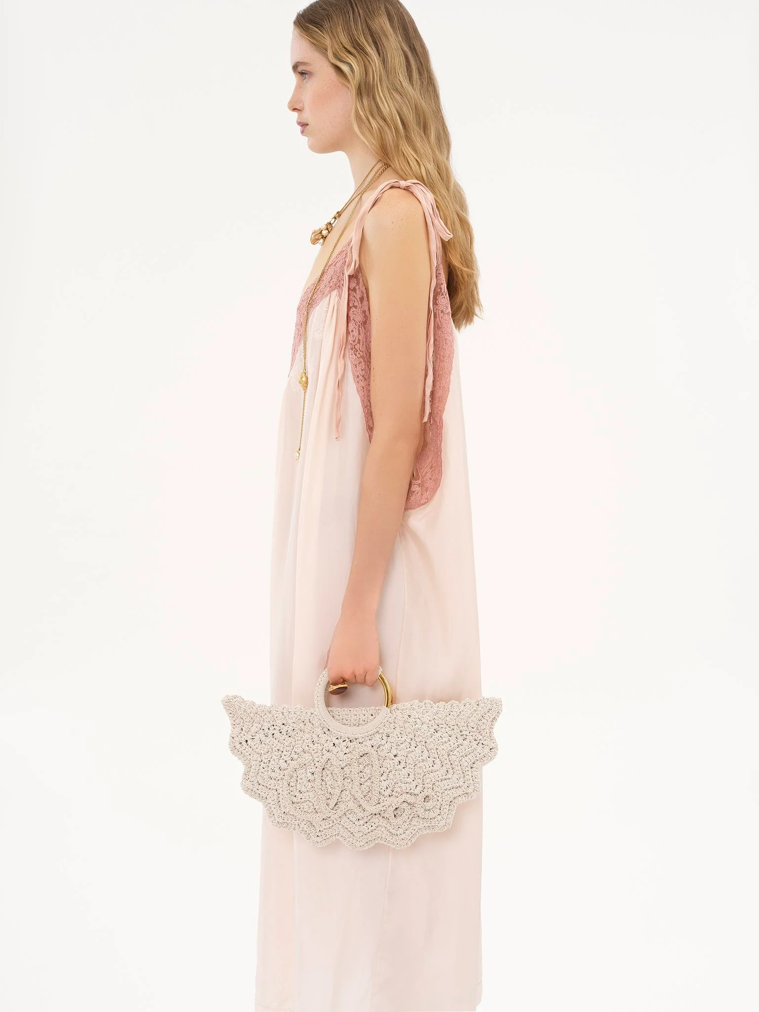 Chloé - Small Bracelet Paravent tote bag in crochet - Image 4
