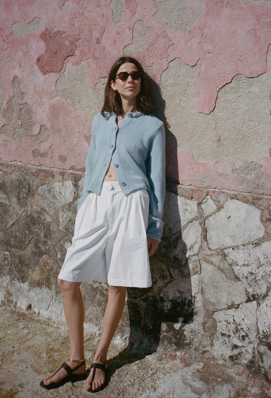 Ciao Lucia - Aldine White Chino Short - Image 2