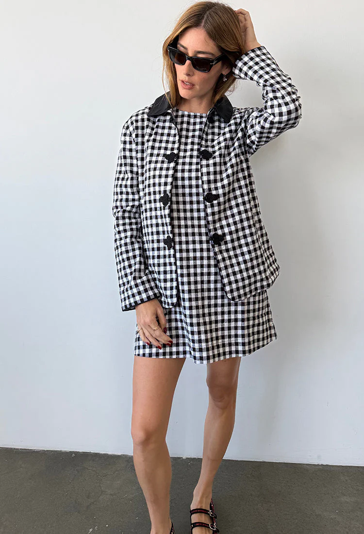 Ciao Lucia - Anja Gingham Jacket - Image 4