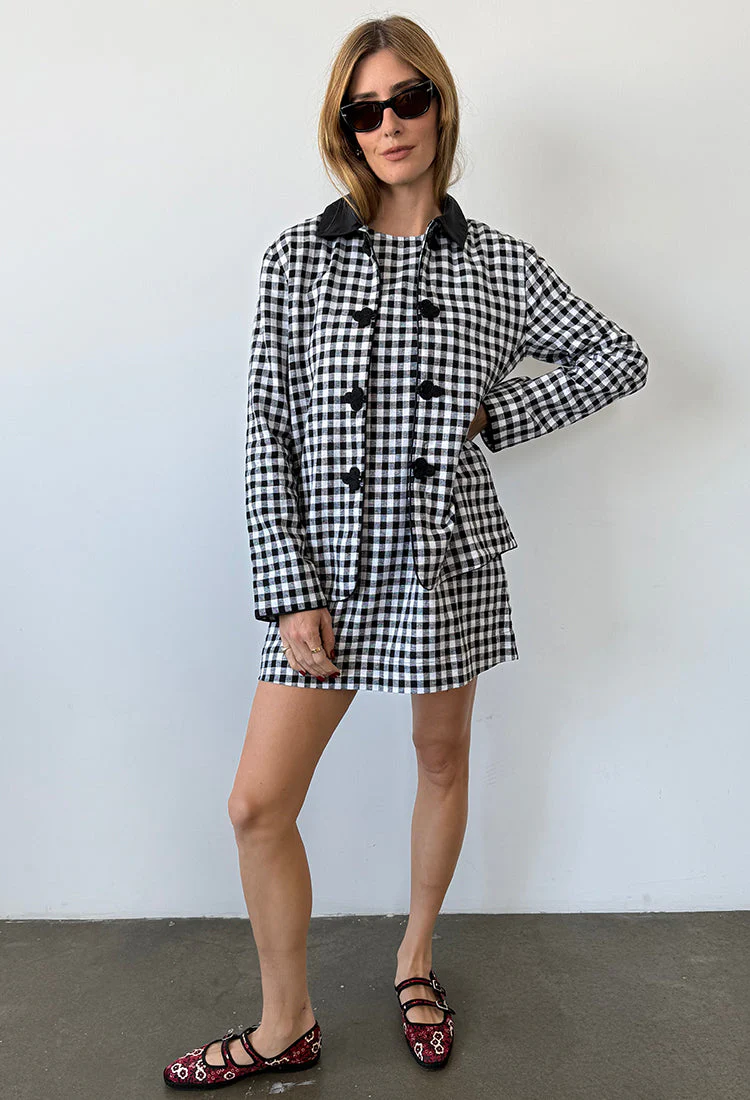 Ciao Lucia - Anja Gingham Jacket - Image 6