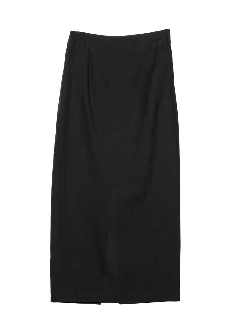 Ciao Lucia - Borgia Black Linen Skirt - Image 11