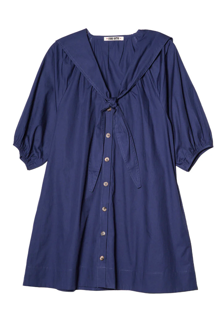 Ciao Lucia - Clara Midnight Cotton Poplin Dress - Image 4