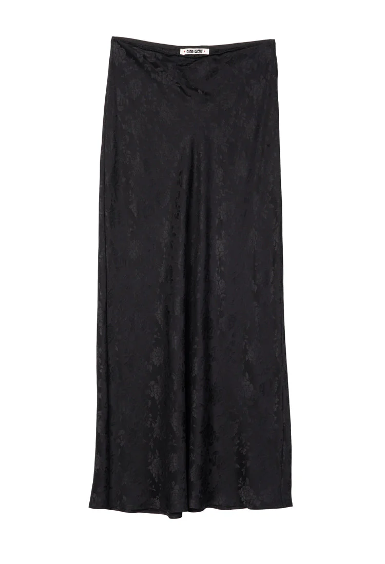 Ciao Lucia - Concetta Black Jacquard Skirt - Image 7
