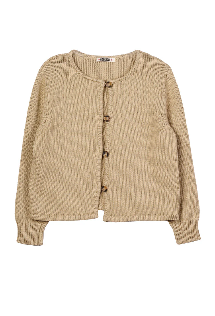 Ciao Lucia - Deo Khaki Cotton Knit Cardigan - Image 5