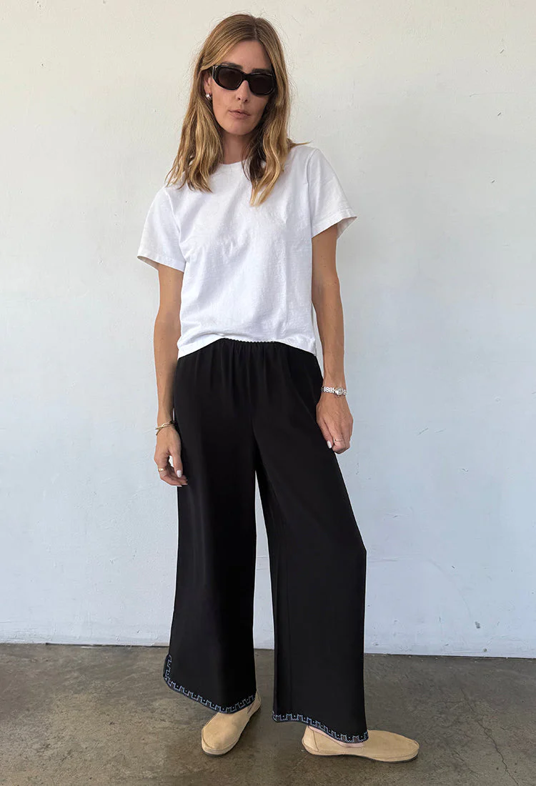 Ciao Lucia - Dita Pant Black Silk - Image 2