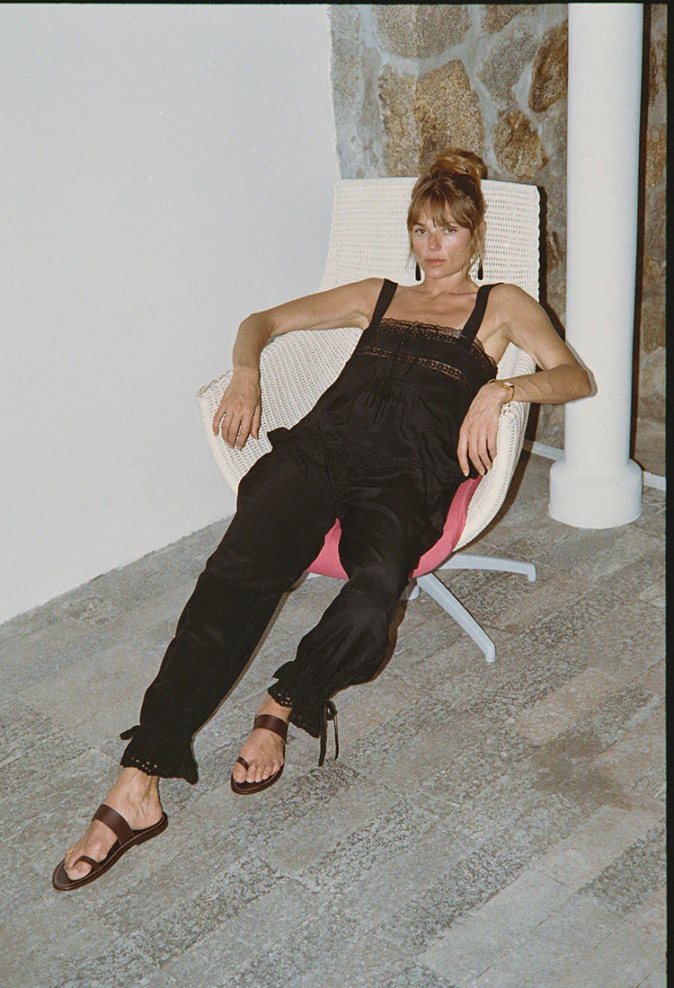 Ciao Lucia - Euri Black Silk Top - Image 3