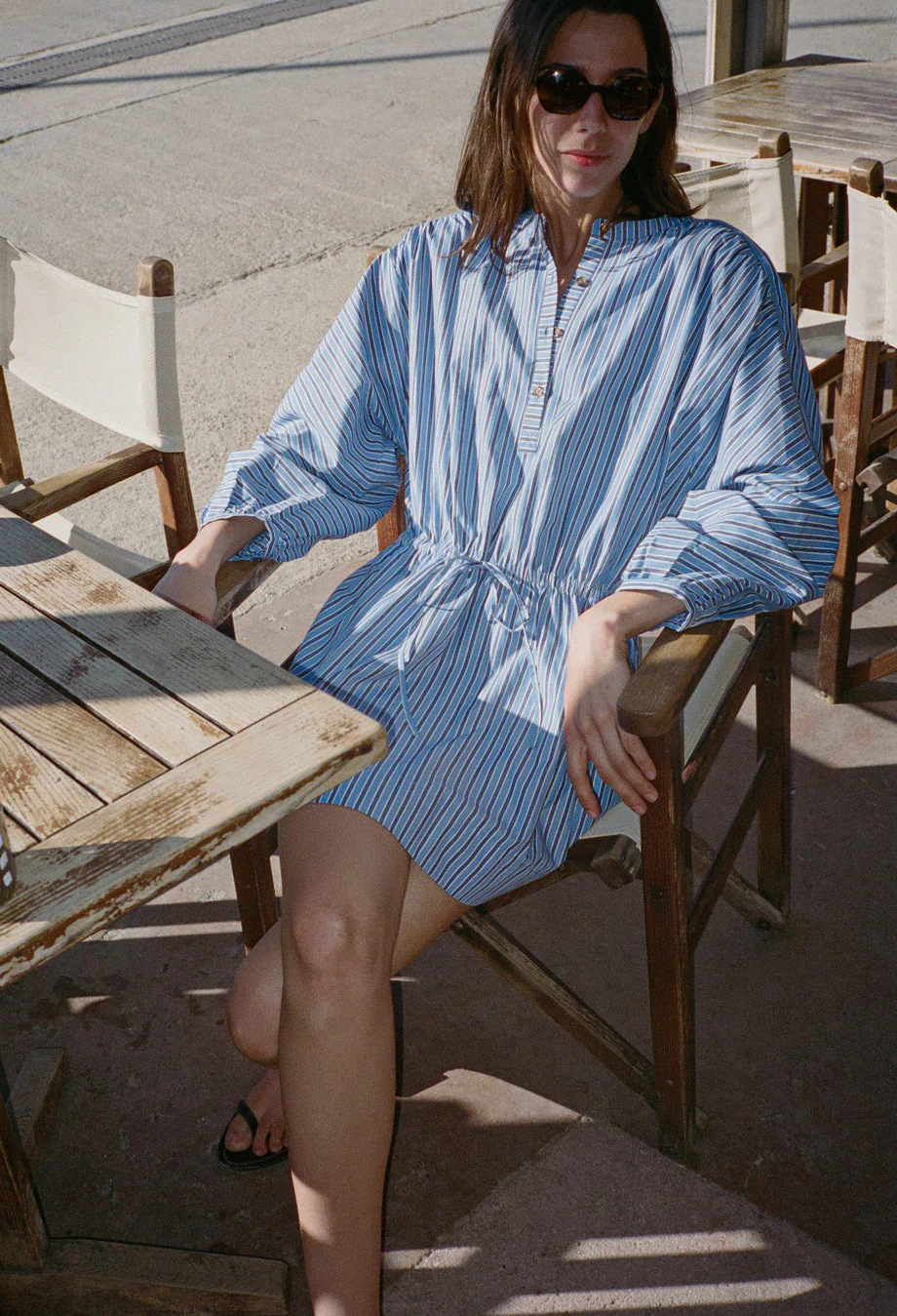 Ciao Lucia - Felina Stripe Shirting Dress - Image 2