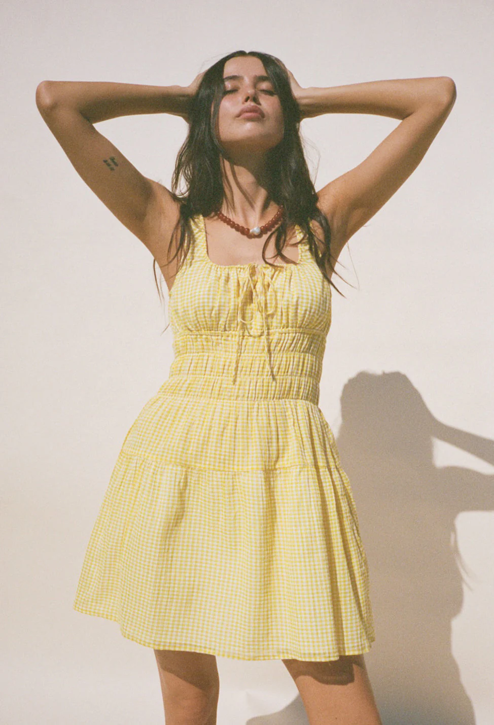 Ciao Lucia - Gianluca Sun Gingham Cotton Dress - Image 2