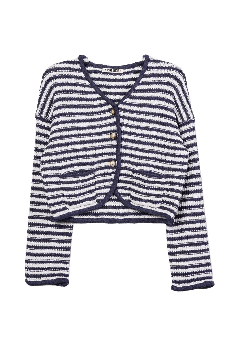 Ciao Lucia - Herta Stripe Knit Jacket - Image 8