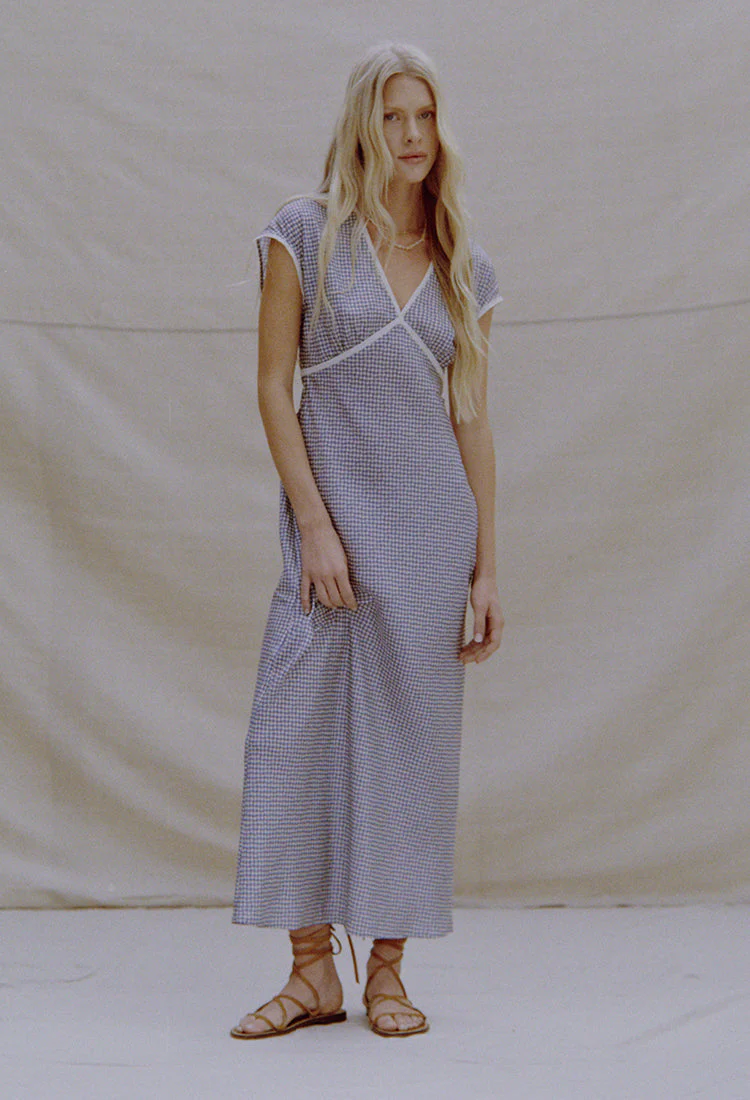 Ciao Lucia - Indine Gingham Silk Dress