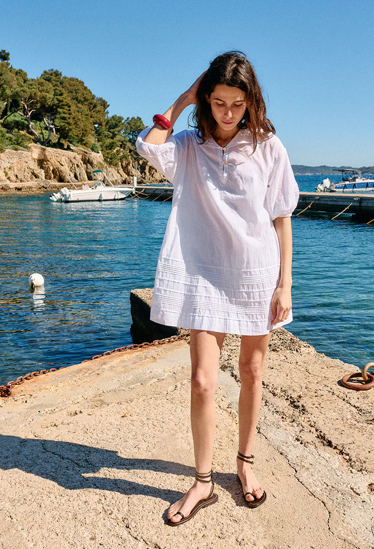 Ciao Lucia - Isobel White Cotton Voile Dress - Image 3