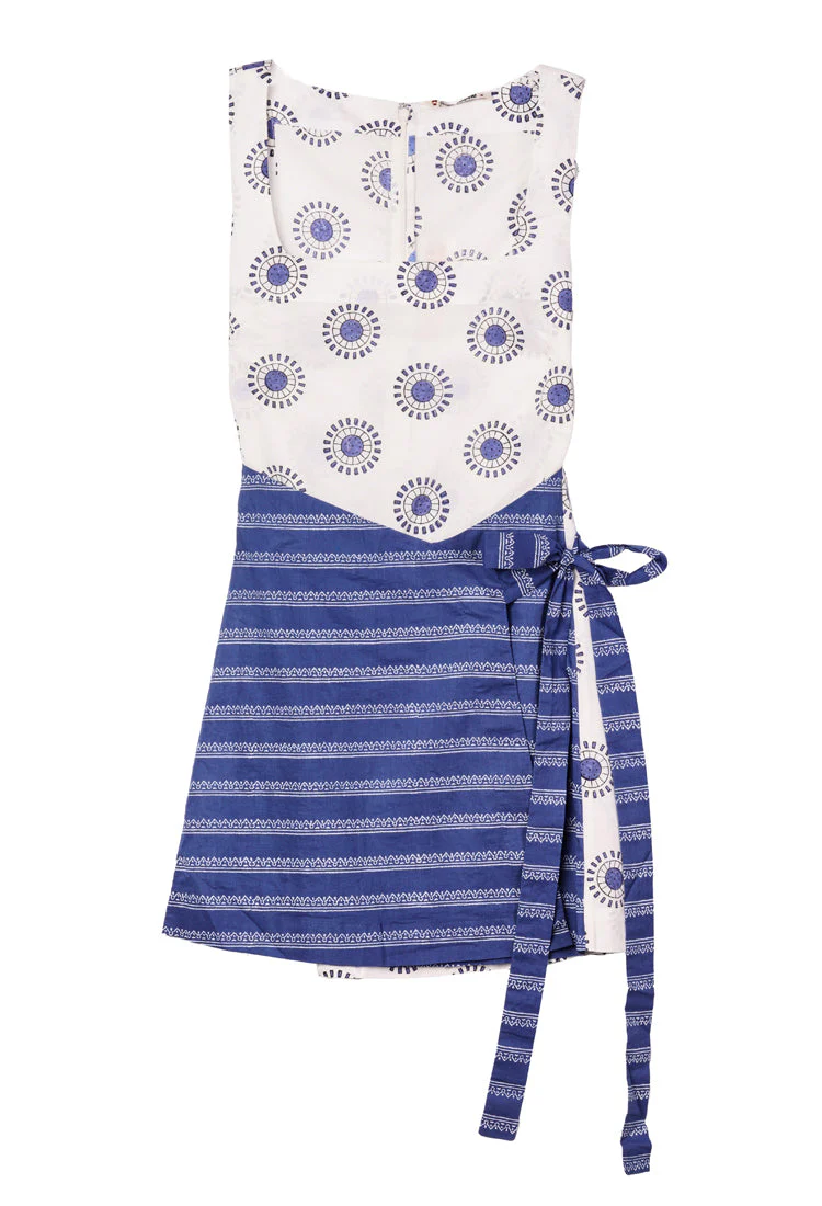 Ciao Lucia - Kimo Sundial Block Print Cotton Dress - Image 5