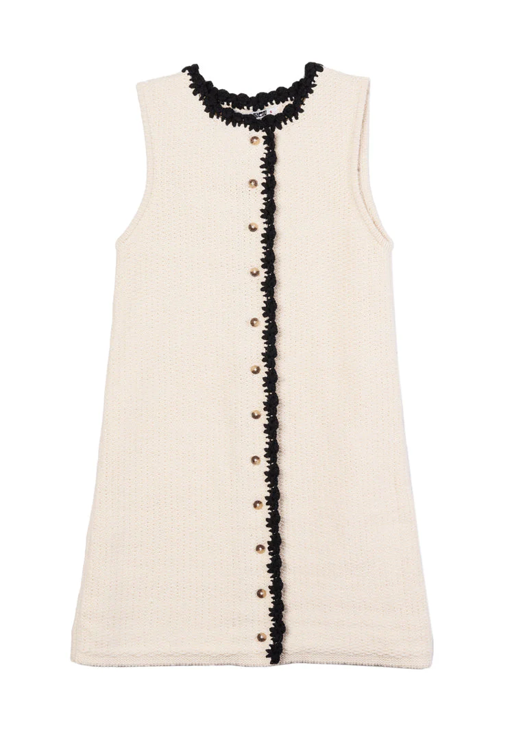 Ciao Lucia - Lalia Ivory Knit Dress - Image 4