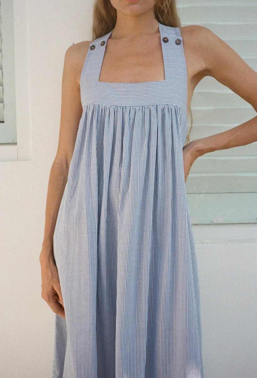 Ciao Lucia - Laura Stripe Cotton Dress - Image 2