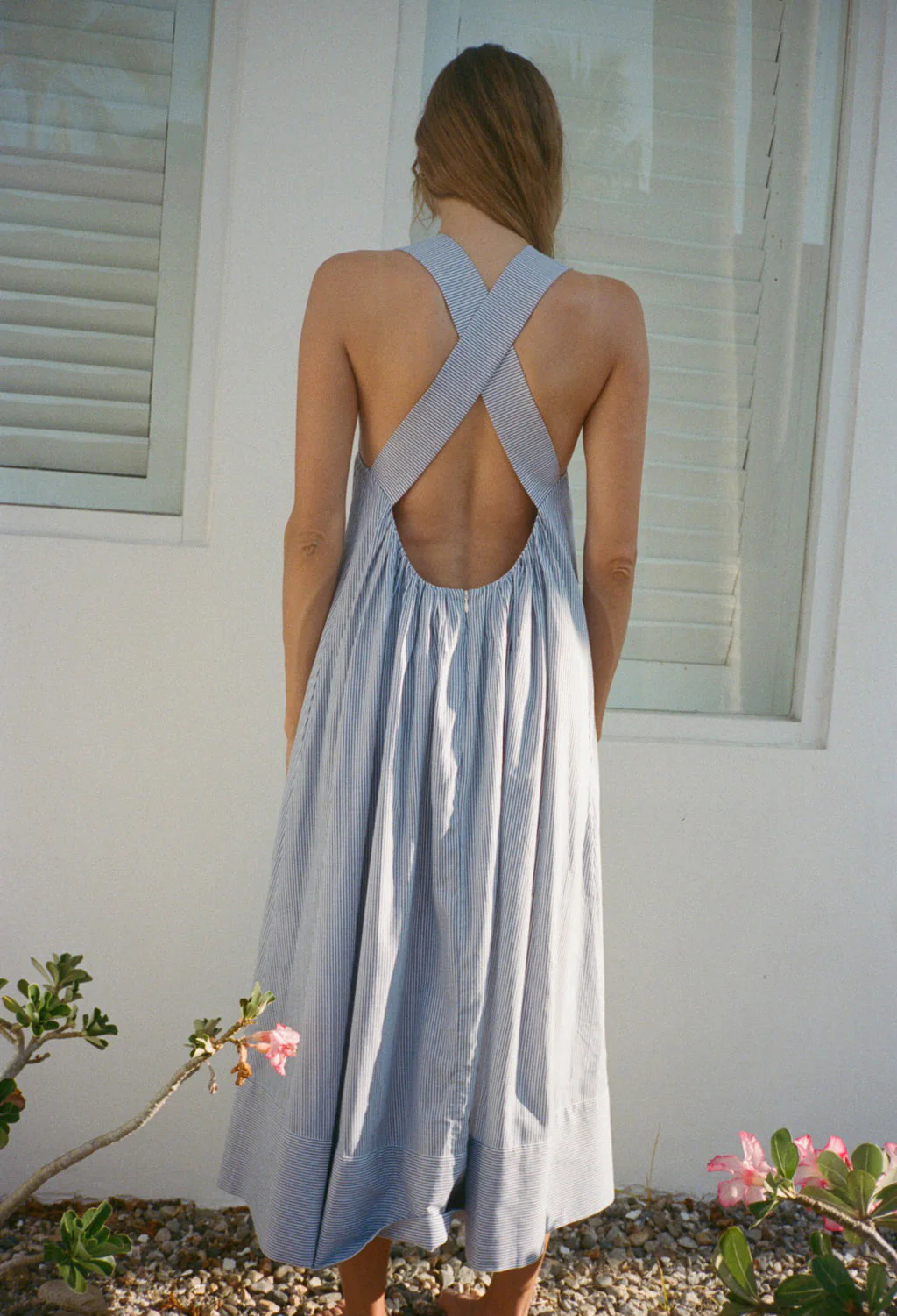 Ciao Lucia - Laura Stripe Cotton Dress - Image 3