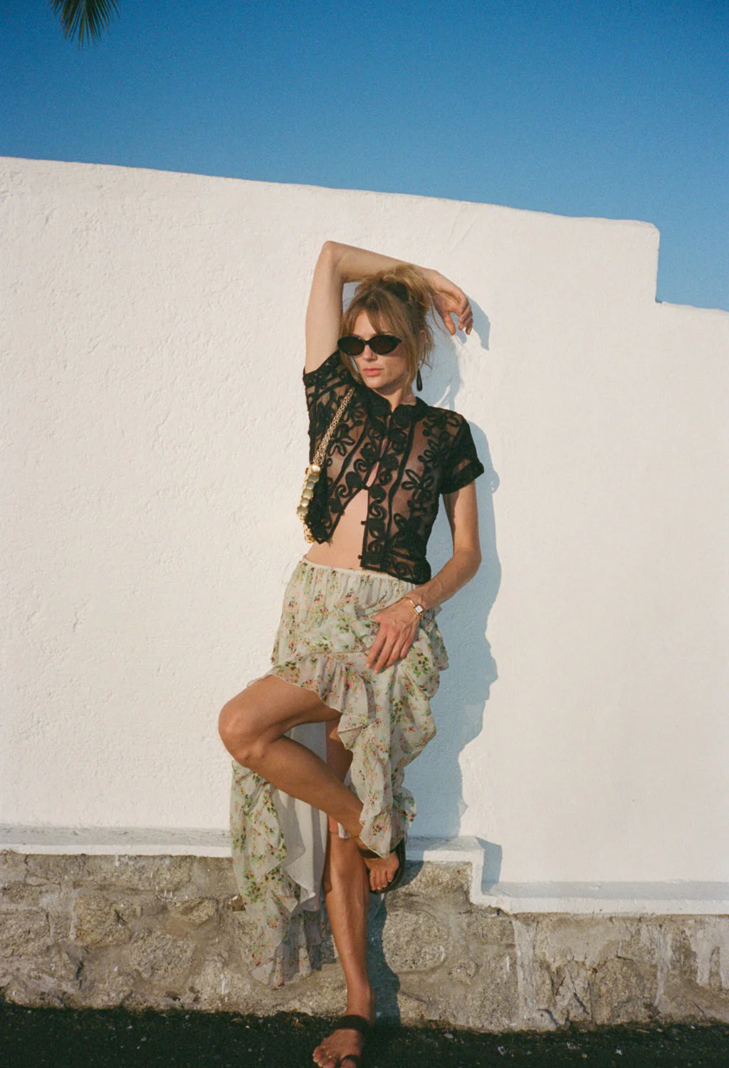 Ciao Lucia - Lerden Jardin Silk Chiffon Skirt - Image 2