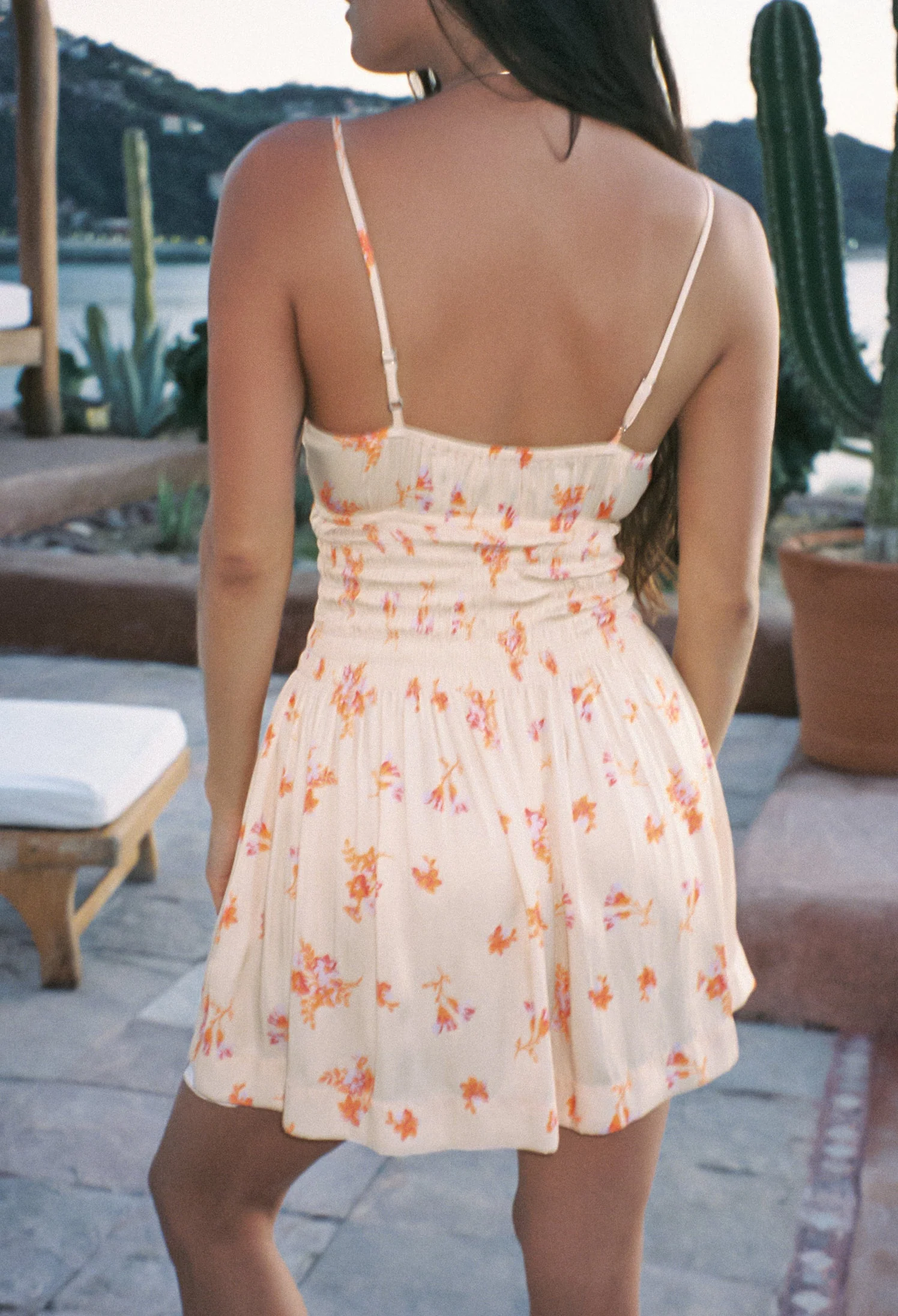 Ciao Lucia - Maia Bouquet Print Satin Dress - Image 4