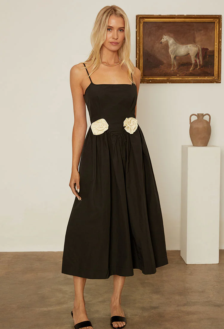 Ciao Lucia - Neroni Dress Black Rosette - Image 5