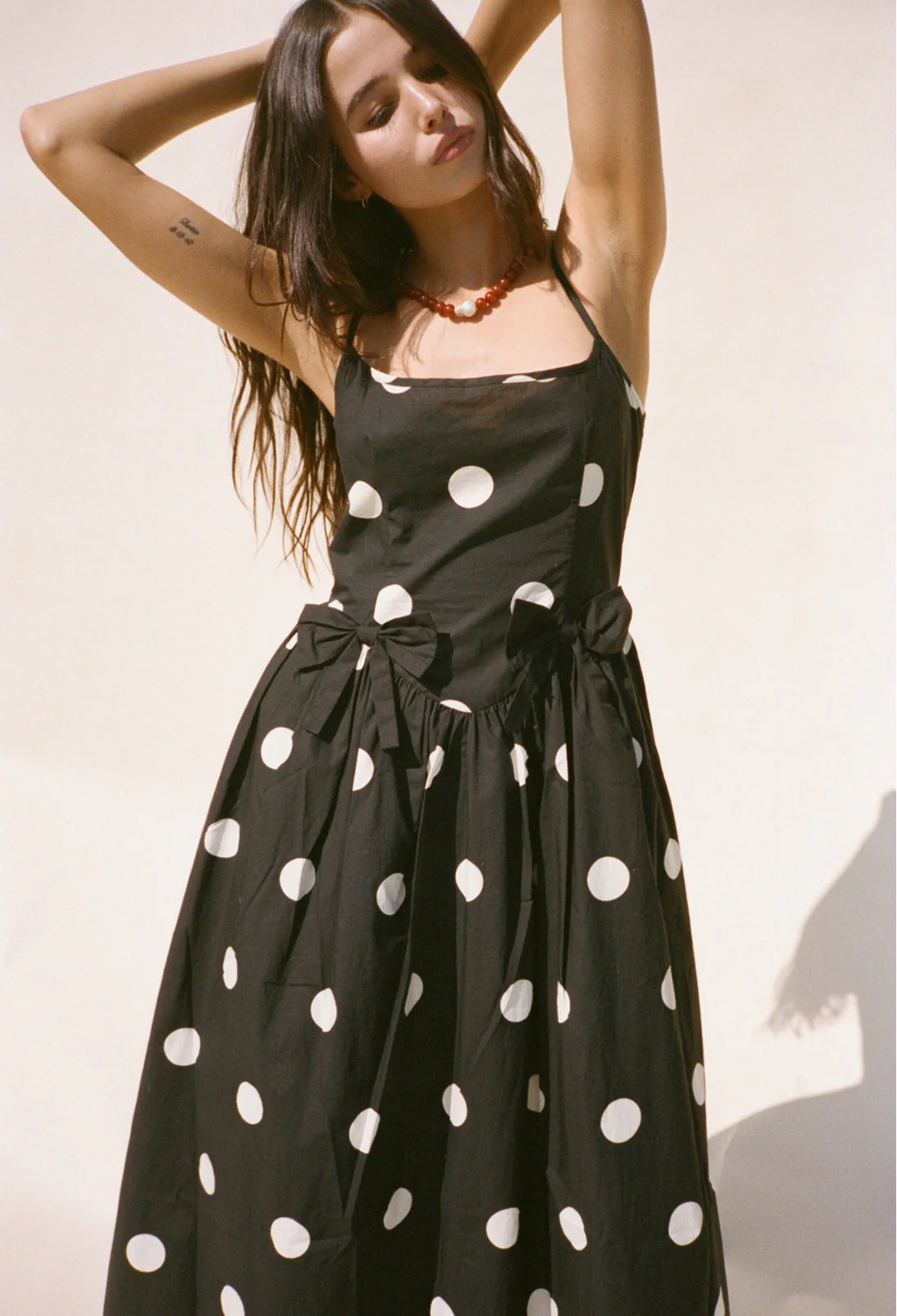 Ciao Lucia - Neroni Dress Polka Dot with Bows - Image 2
