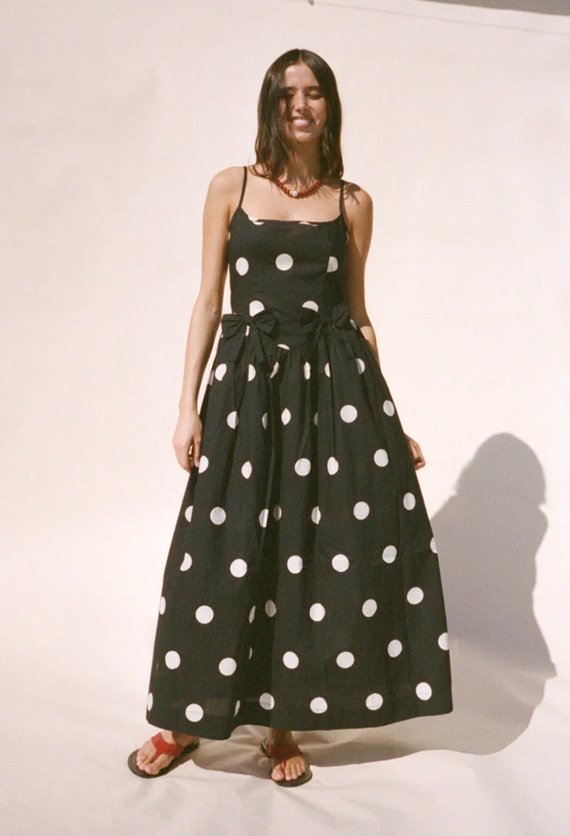 Ciao Lucia - Neroni Dress Polka Dot with Bows - Image 3