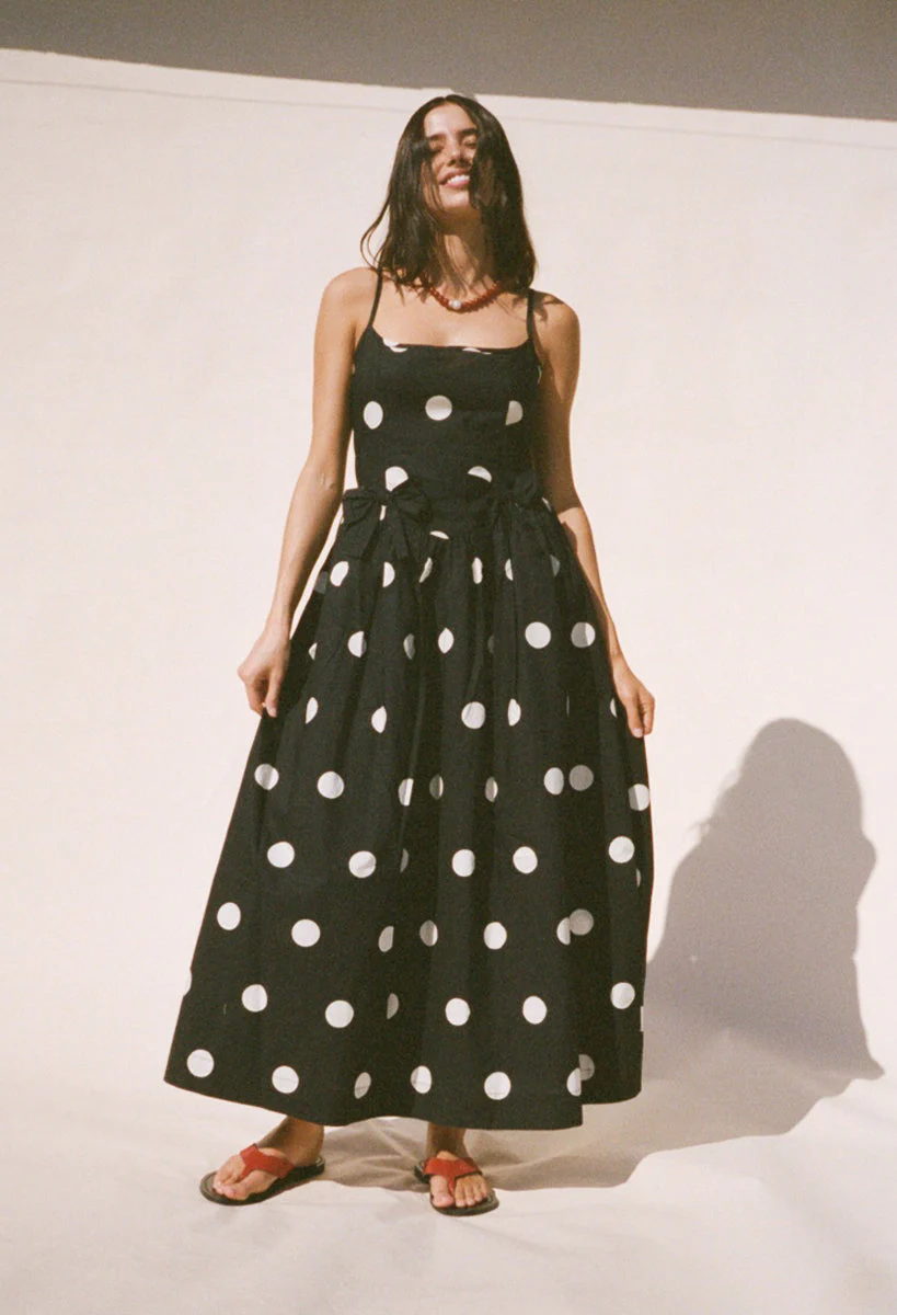 Ciao Lucia - Neroni Dress Polka Dot with Bows - Image 4