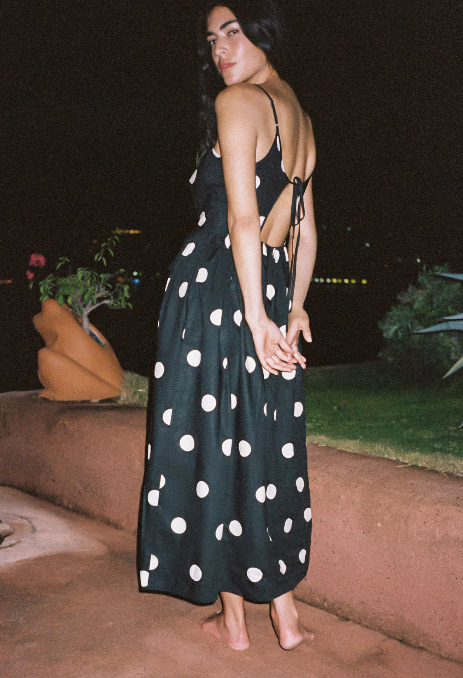 Ciao Lucia - Neroni Dress Polka Dot with Bows - Image 5