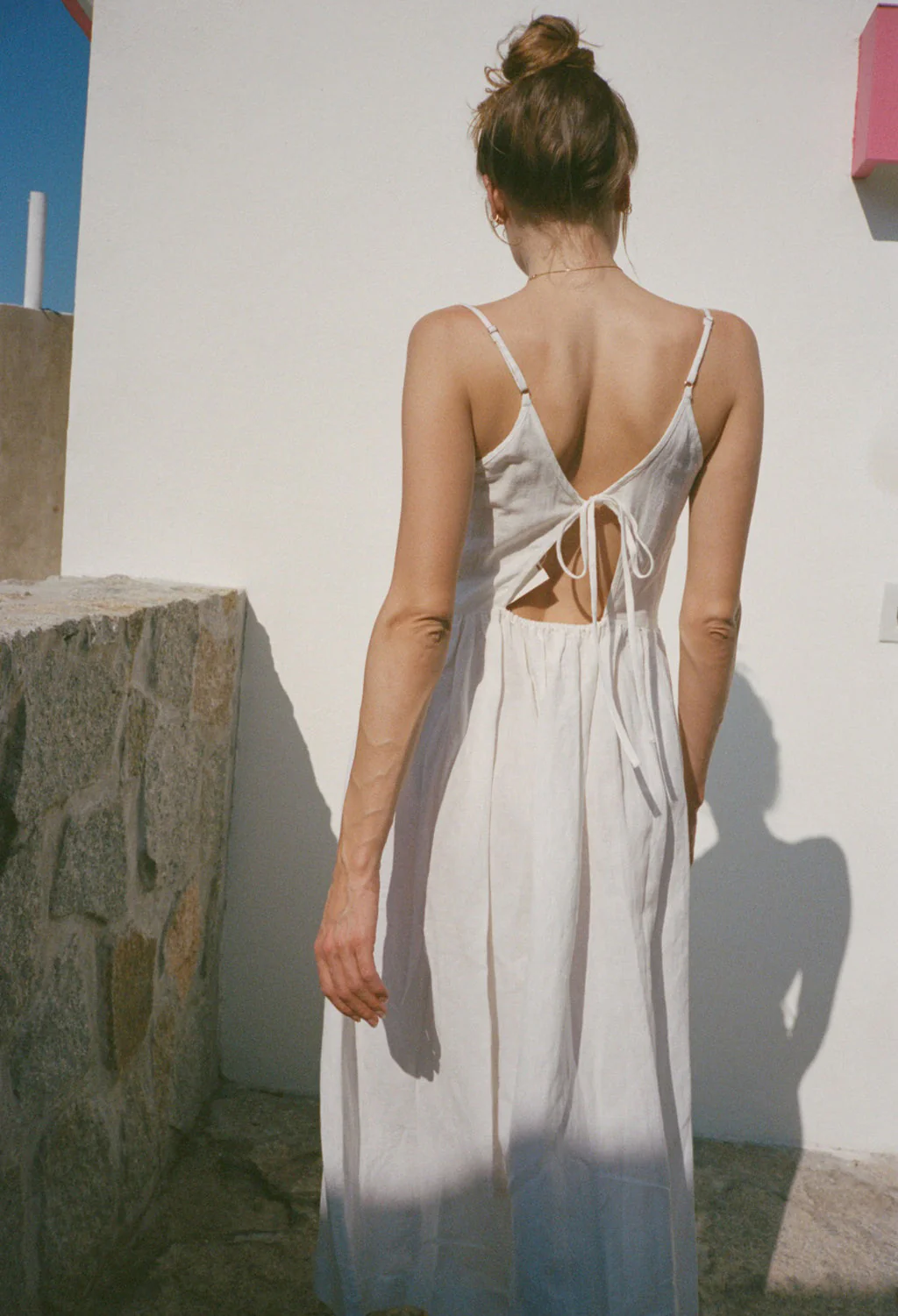 Ciao Lucia - Neroni White Embroidered Linen Dress - Image 5