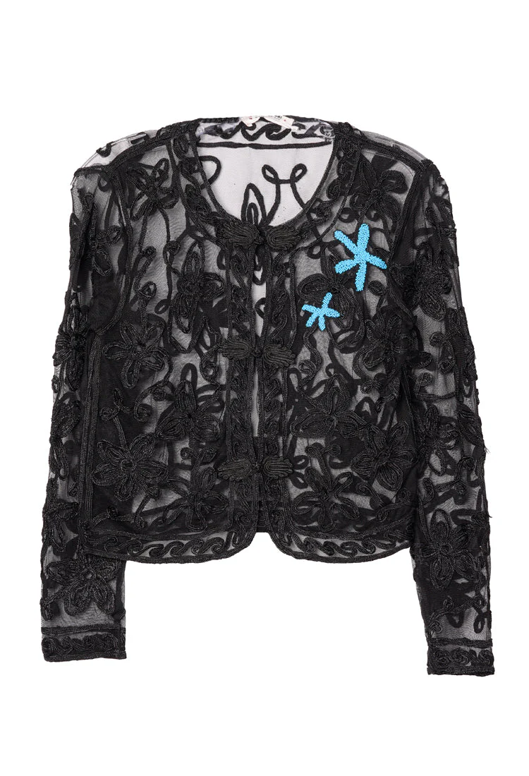 Ciao Lucia - Osane Black Soutache Jacket - Image 7