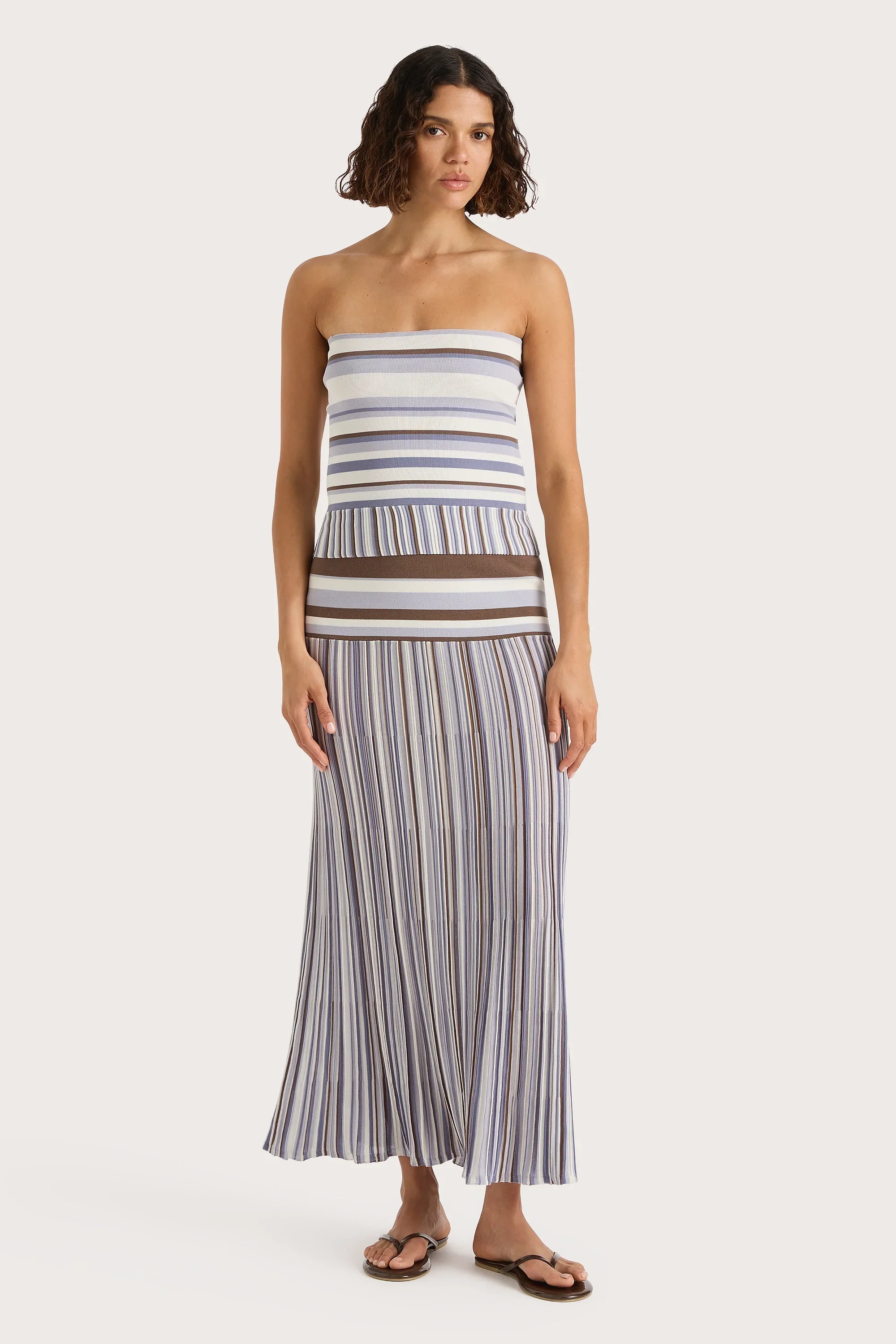 Faithfull - Citara Strapless Top Pale Blue Stripe - Final Sale - Image 6