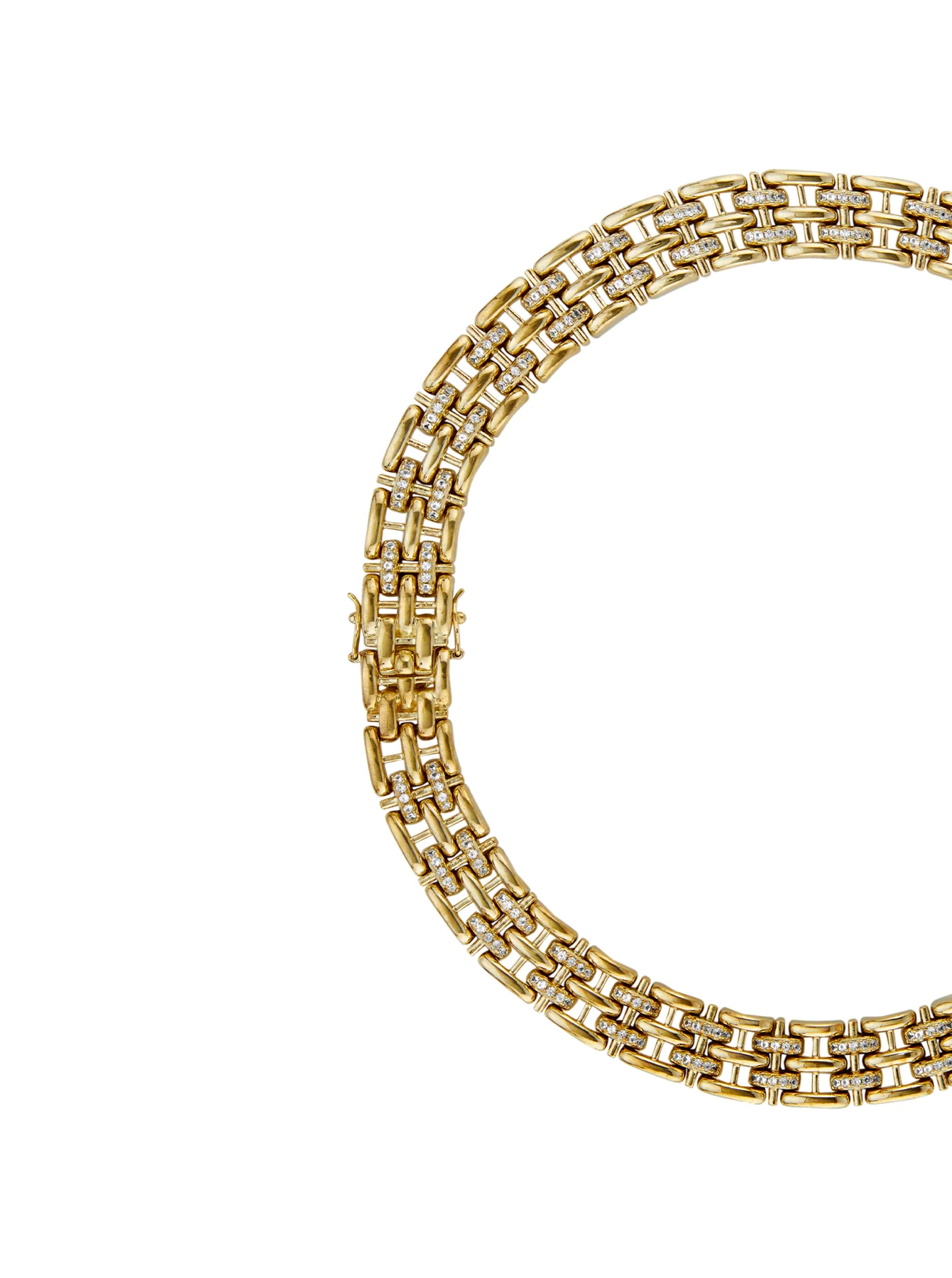 Dorsey - CLARETTE PAVÉ LINK NECKLACE, GOLD - Image 2