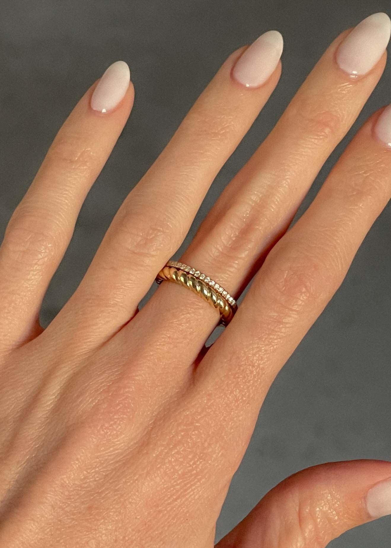 Kinn - Claudine Twist & Dahlia Pavé Ring Stack - Image 7
