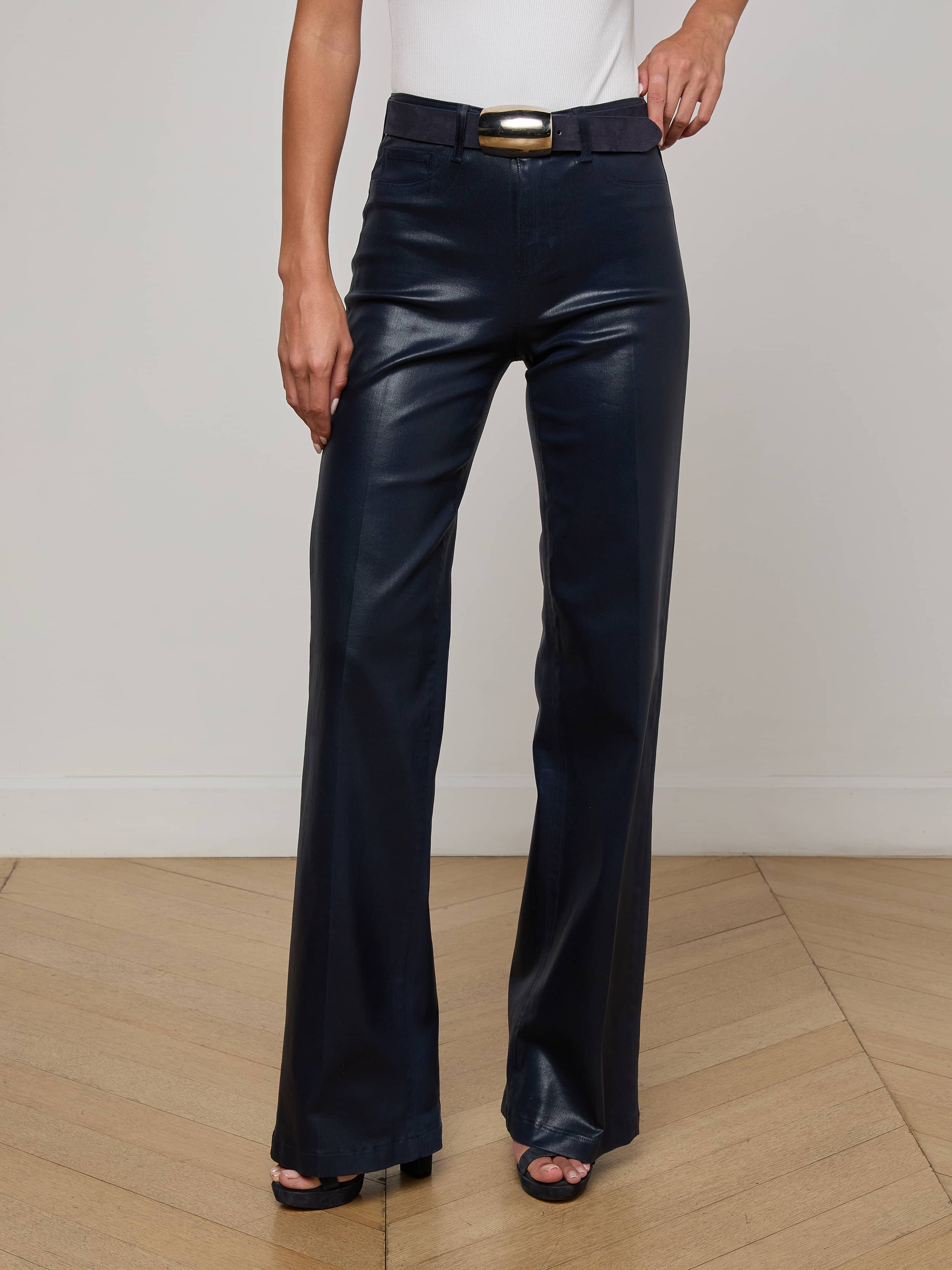 L'AGENCE - Clayton Coated Wide - Leg Jean - Image 10