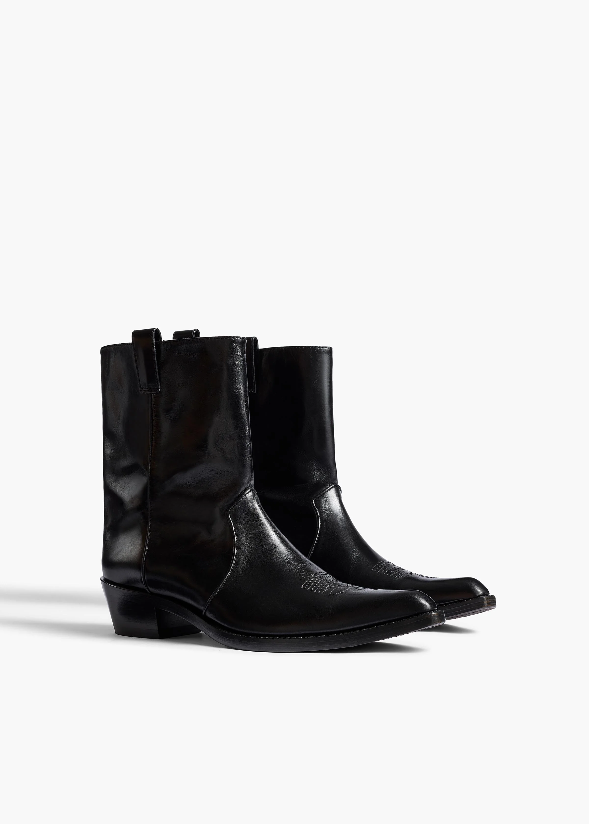 Khaite - Clive Ankle Boot in Black Leather - Image 2