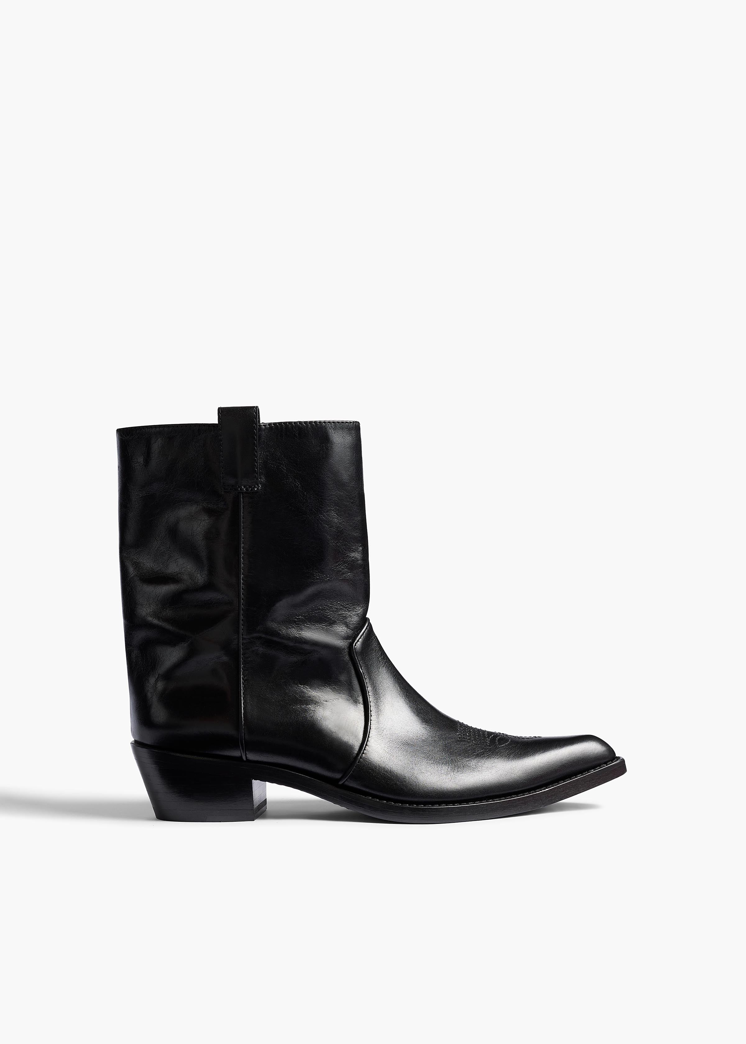 Khaite - Clive Ankle Boot in Black Leather - Image 7