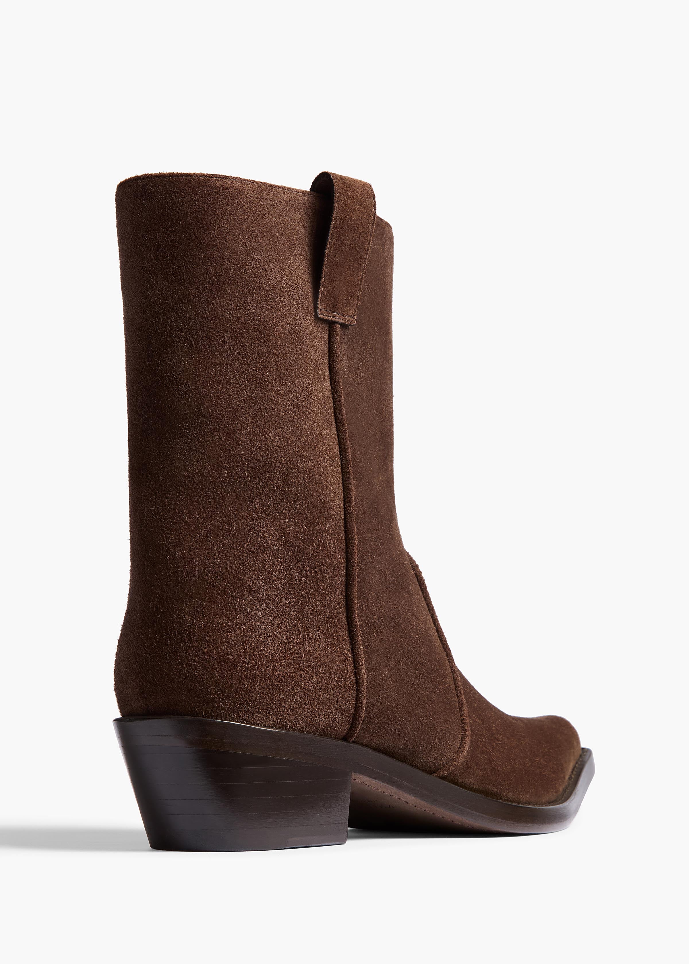Khaite - Clive Ankle Boot in Ebano Suede - Image 3