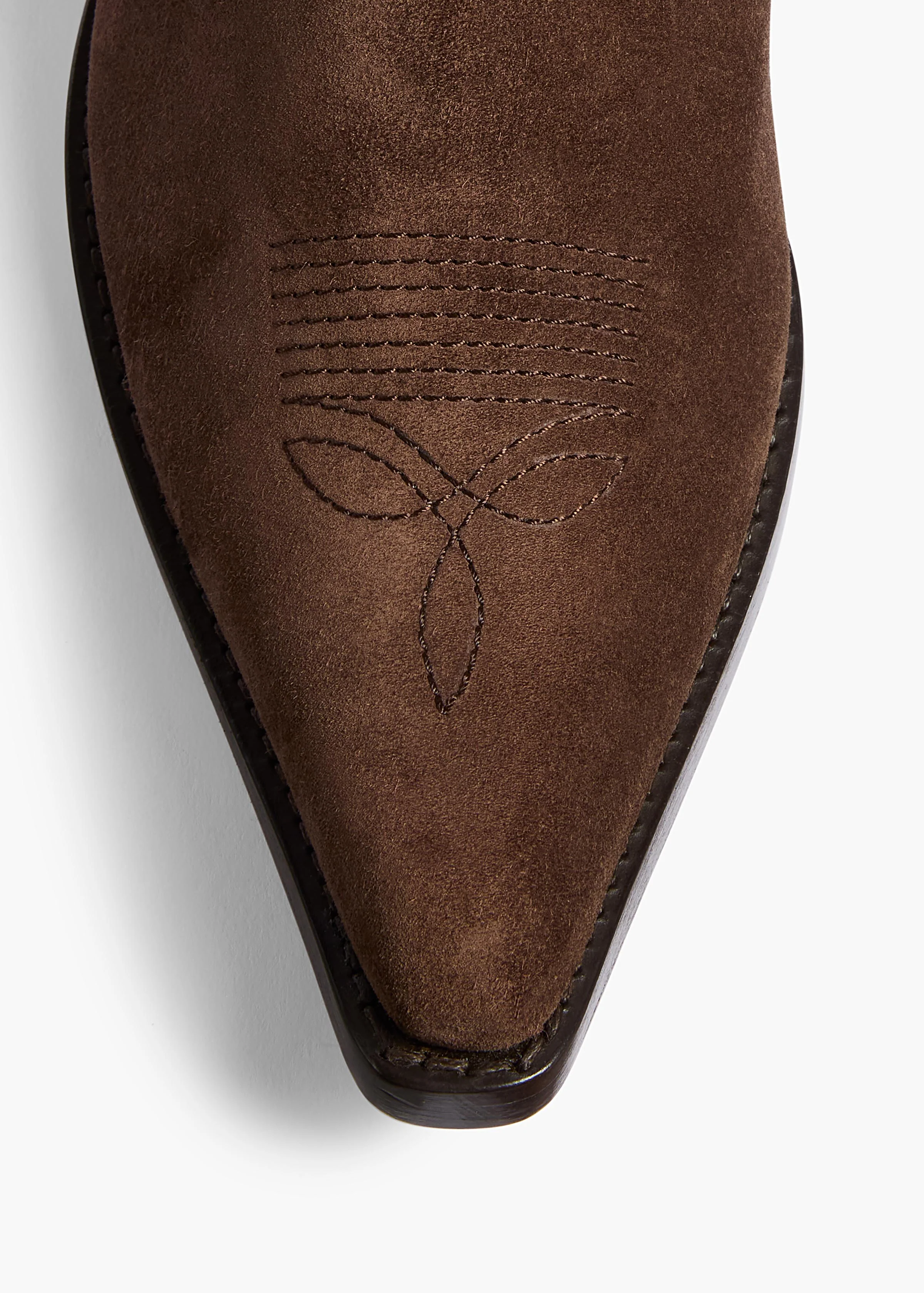 Khaite - Clive Ankle Boot in Ebano Suede - Image 4
