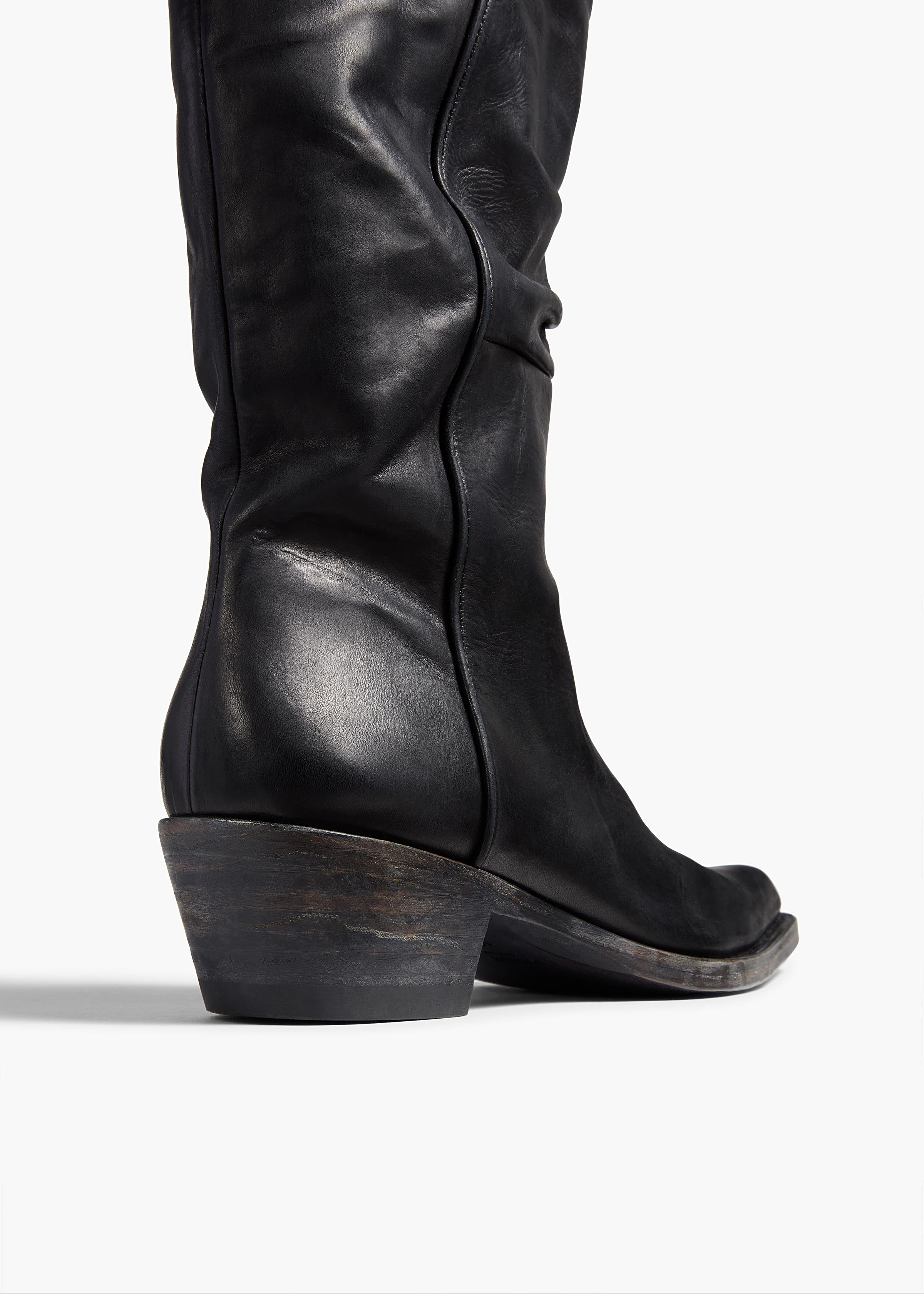 Khaite - Clive Boot in Black Leather - Image 3