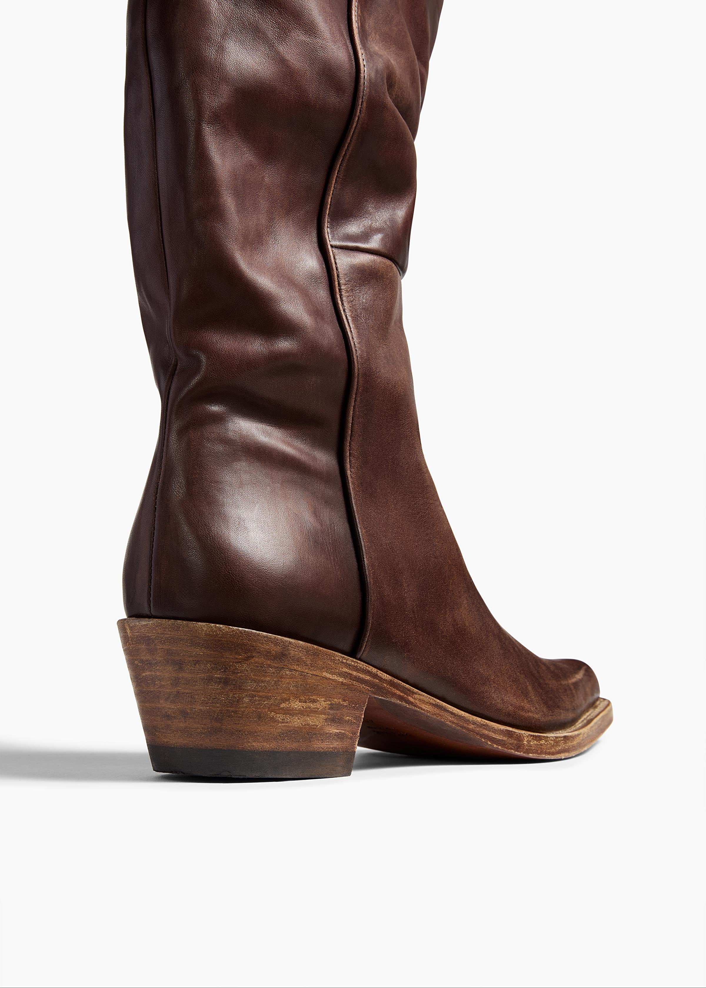 Khaite - Clive Boot in Dark Brown Leather - Image 9